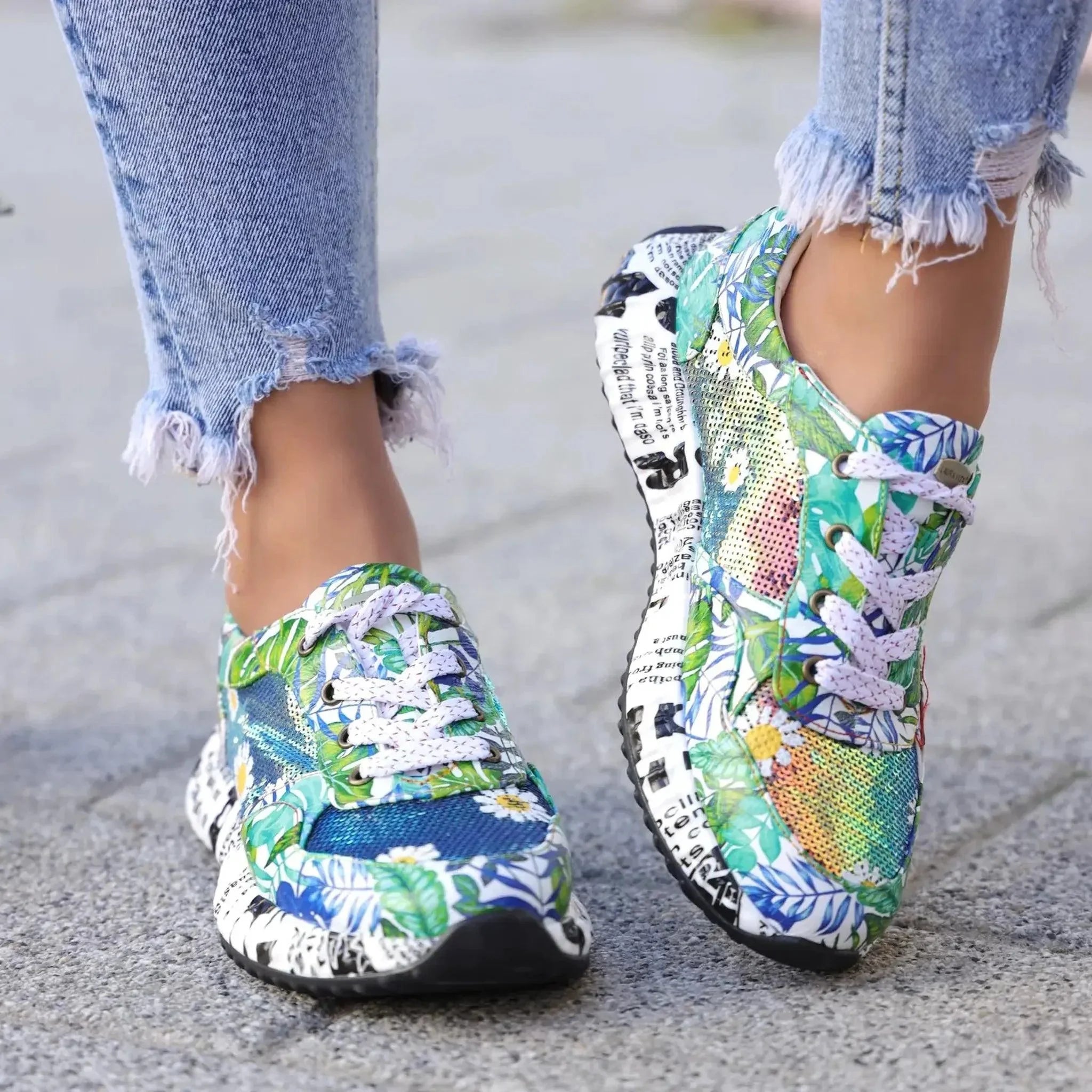 Laura Vita plitke ravne modne patike na šnjiranje 5868 - Obuća Monah