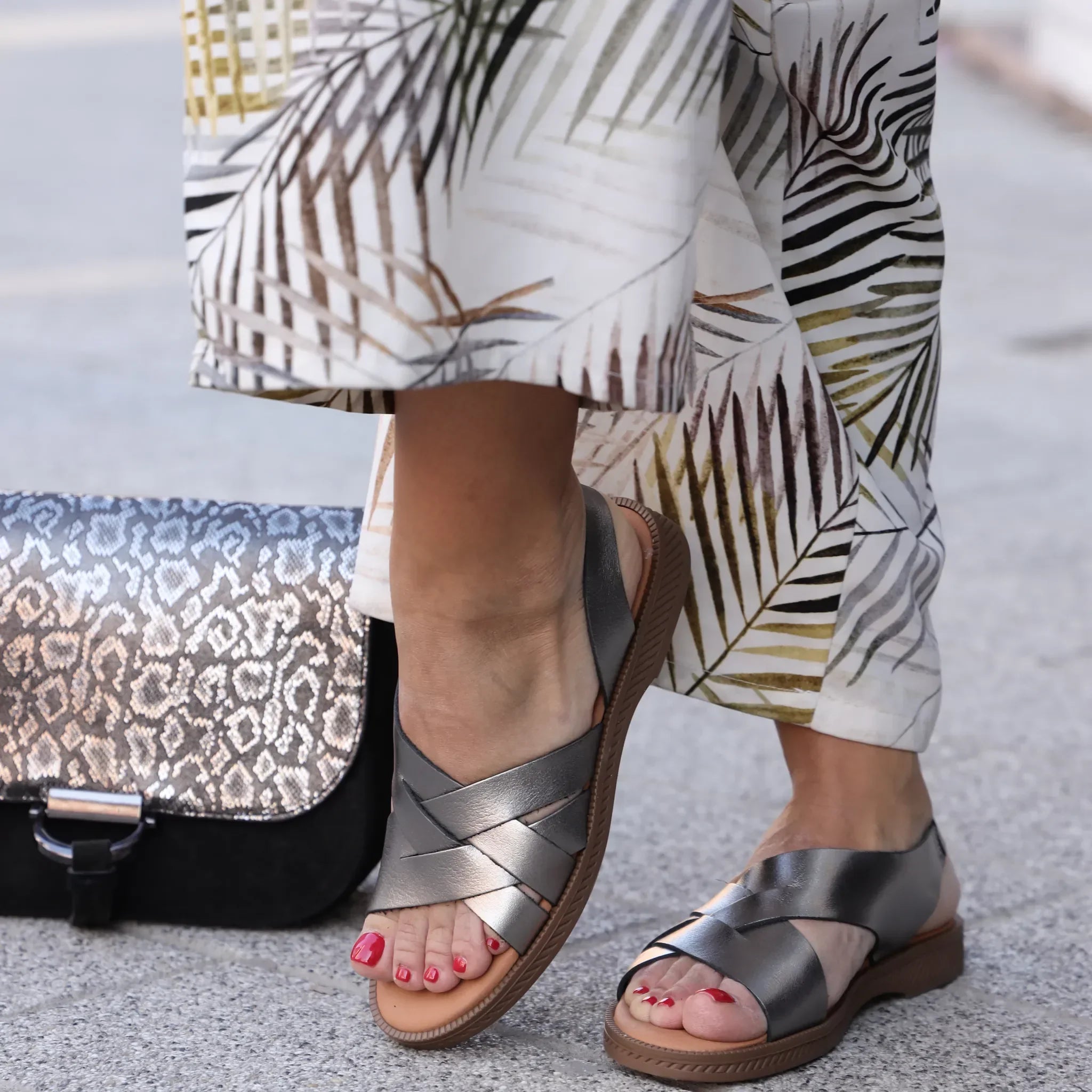 Marilla ravne sandale sa remenom za gležanj 983 - Obuća Monah