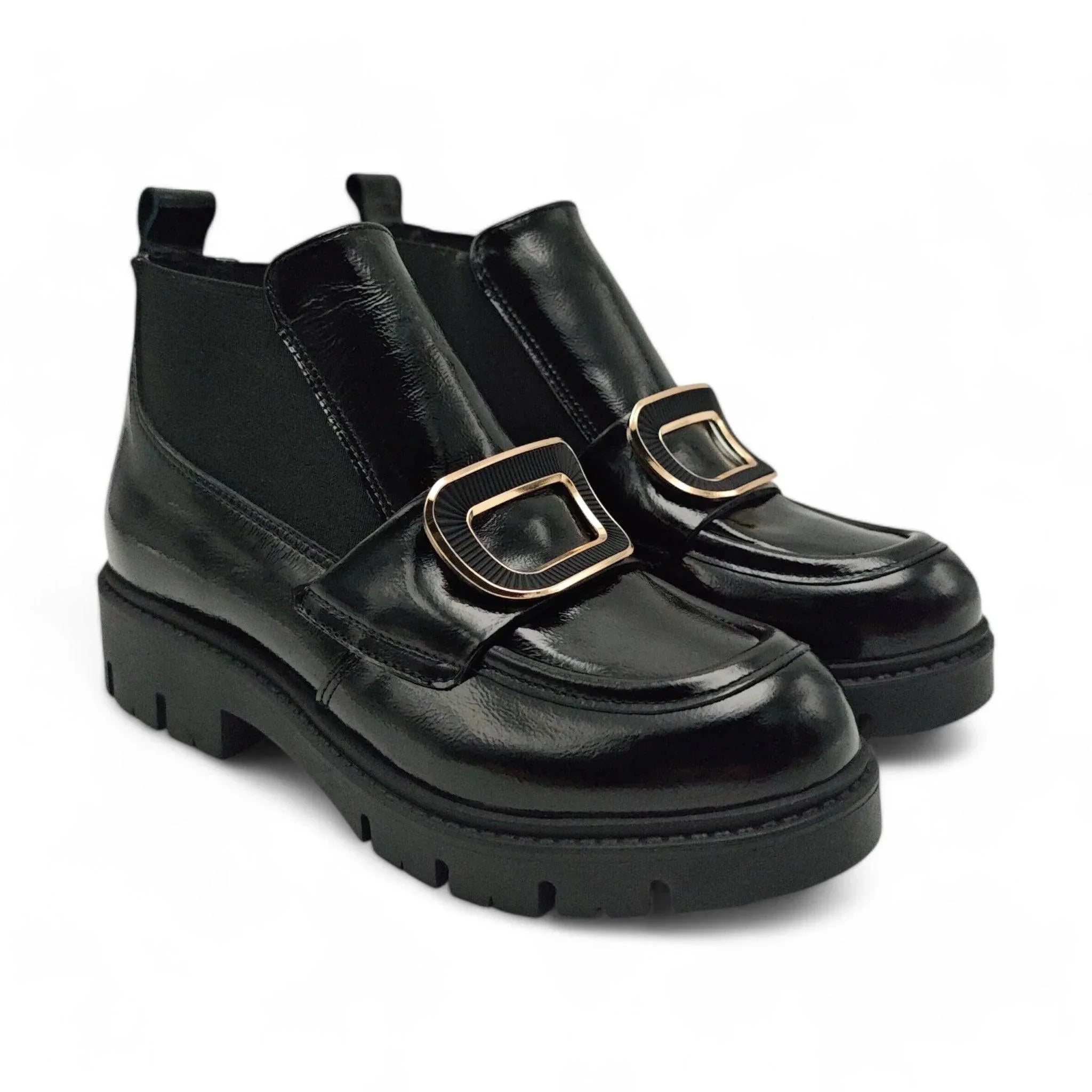 Moda Pelle 10145 crni lak pogled spreda