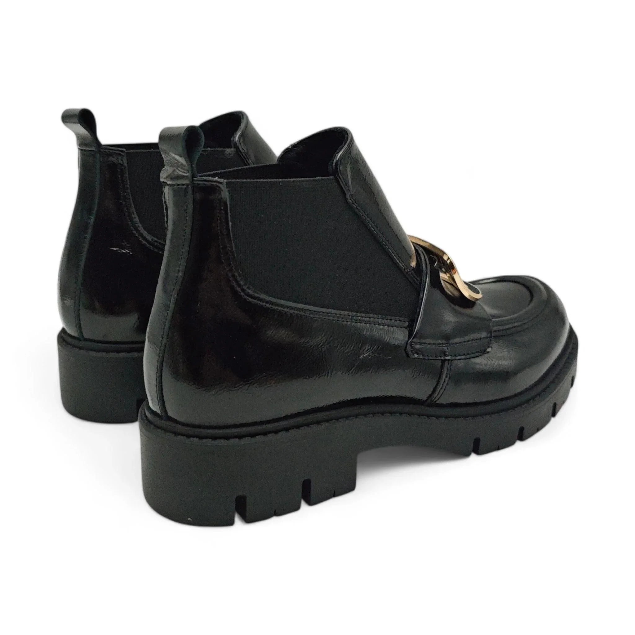 Moda Pelle 10145 crni lak pogled straga
