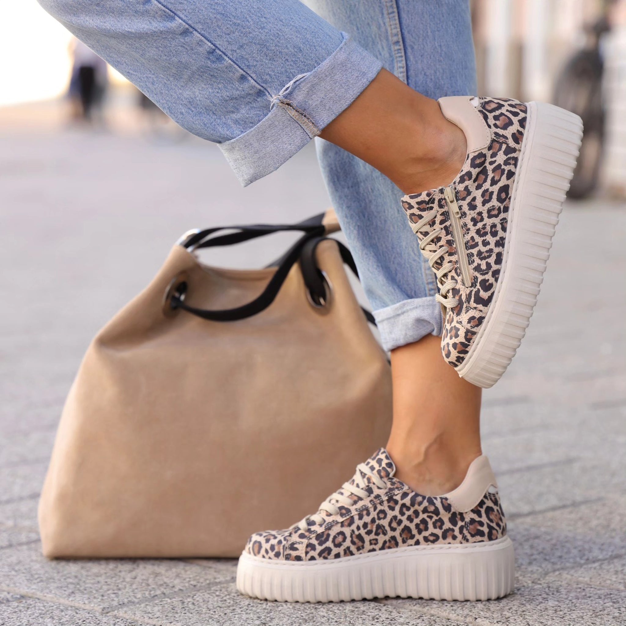 Moda Pelle 15550 smeđi leopard on foot