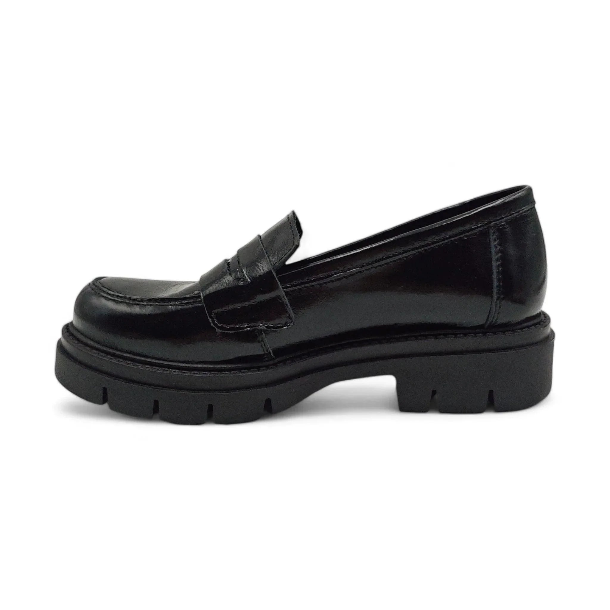 Moda Pelle 1610 crni lak pogled levo