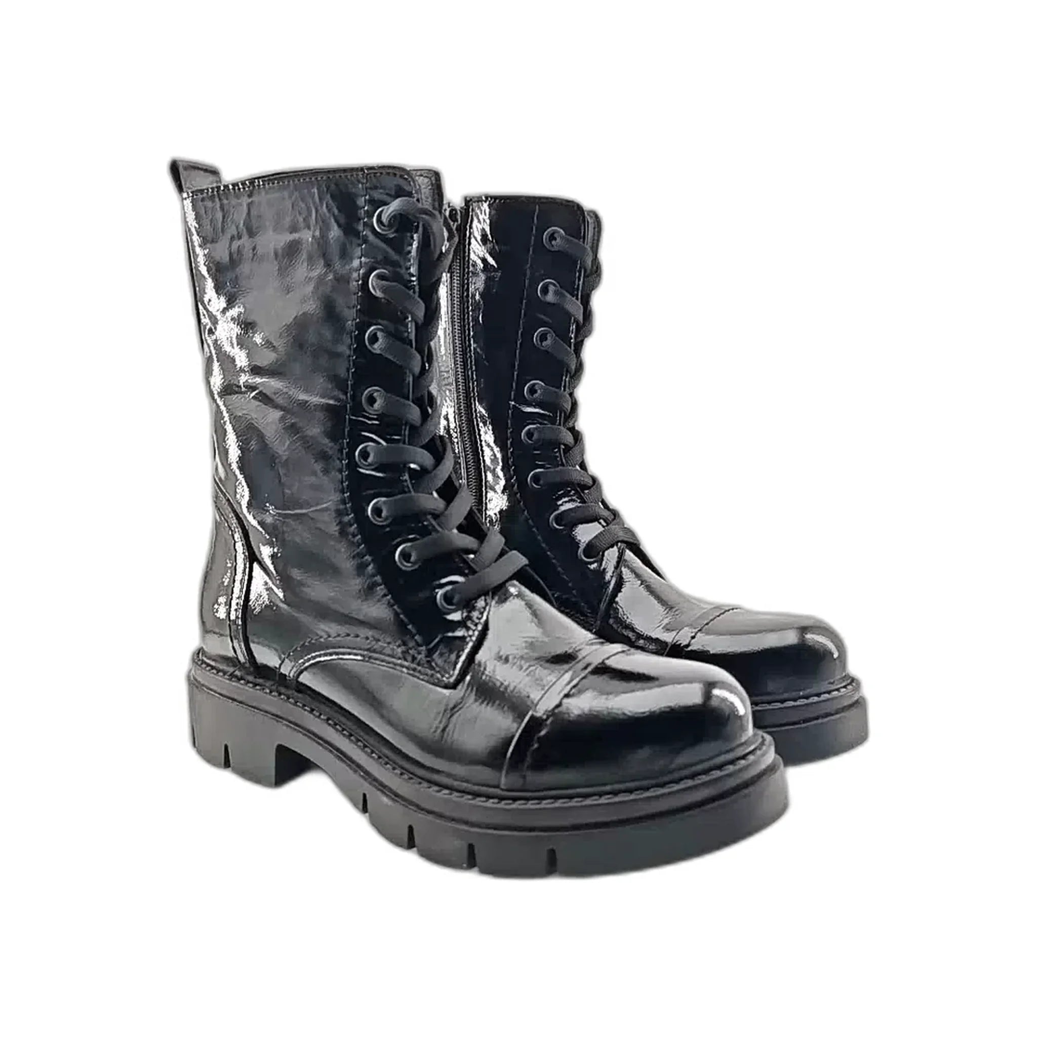 Moda Pelle ravne čizme Martinke sa zip zatvaračem 19010 - Obuća Monah