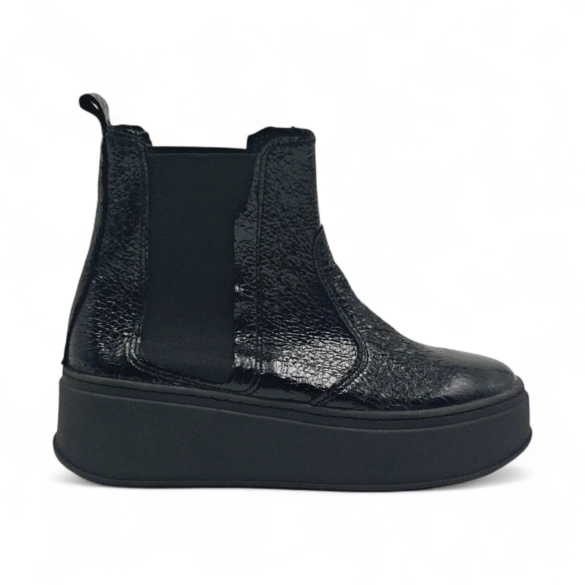 Moda Pelle Chelsea ravne gležnjače na navlačenje 9090 - Obuća Monah