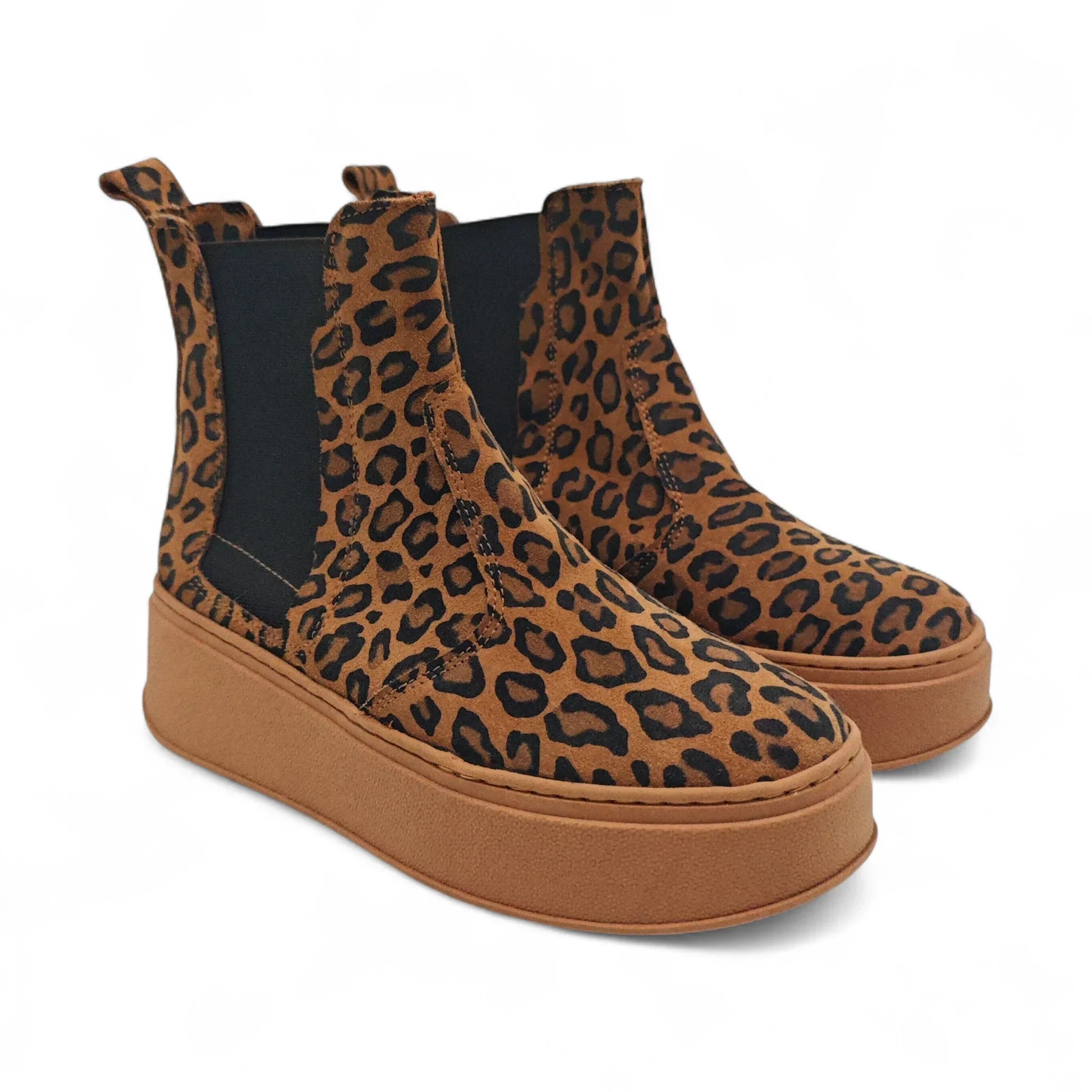 Moda Pelle Chelsea ravne gležnjače na navlačenje 9090 - Obuća Monah