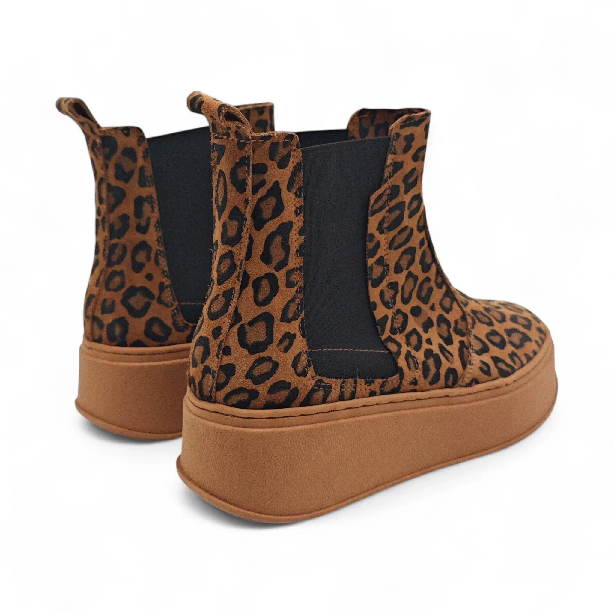 Moda Pelle Chelsea ravne gležnjače na navlačenje 9090 - Obuća Monah