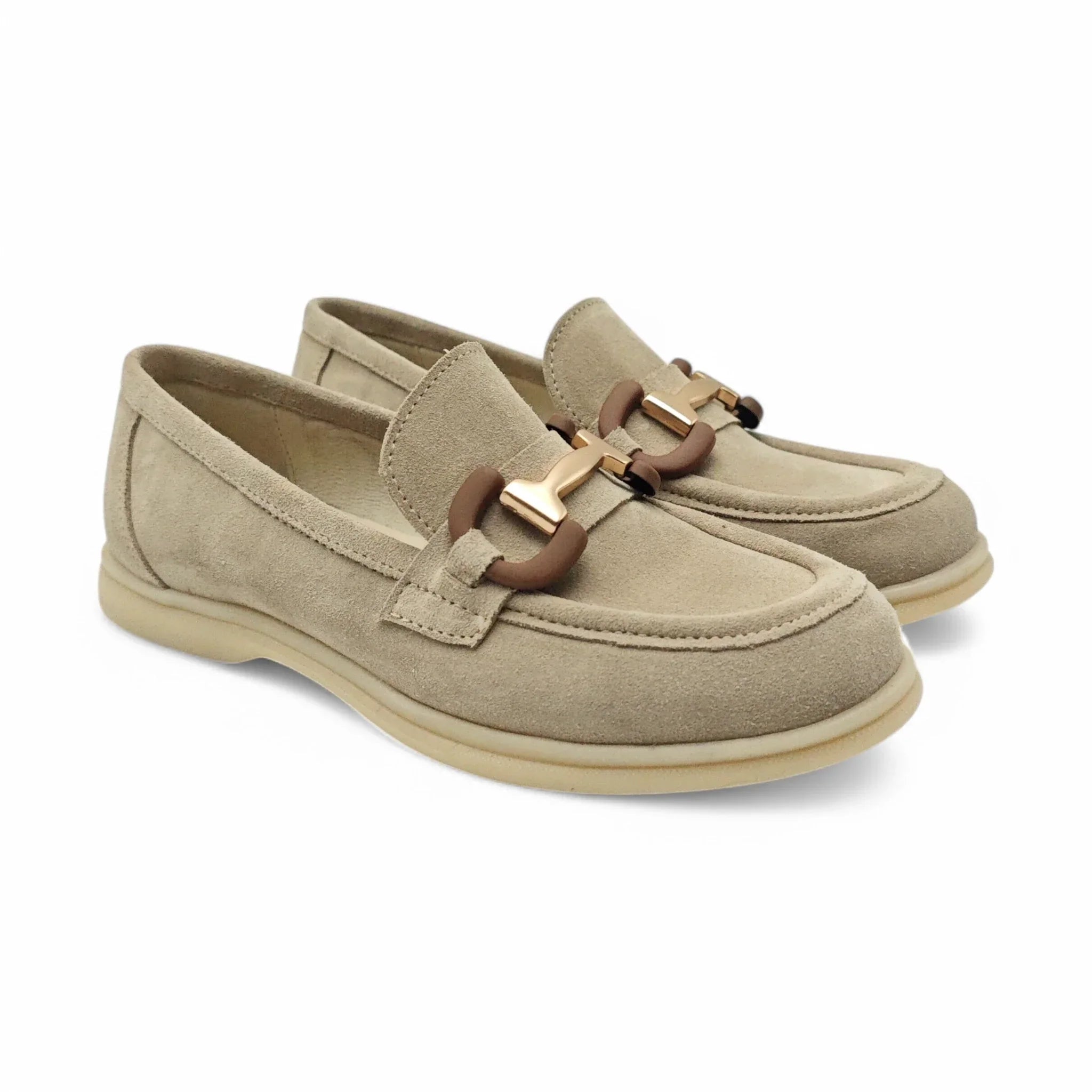 Moda Pelle klasične Horsebit ravne loafersice 2212 - Obuća Monah