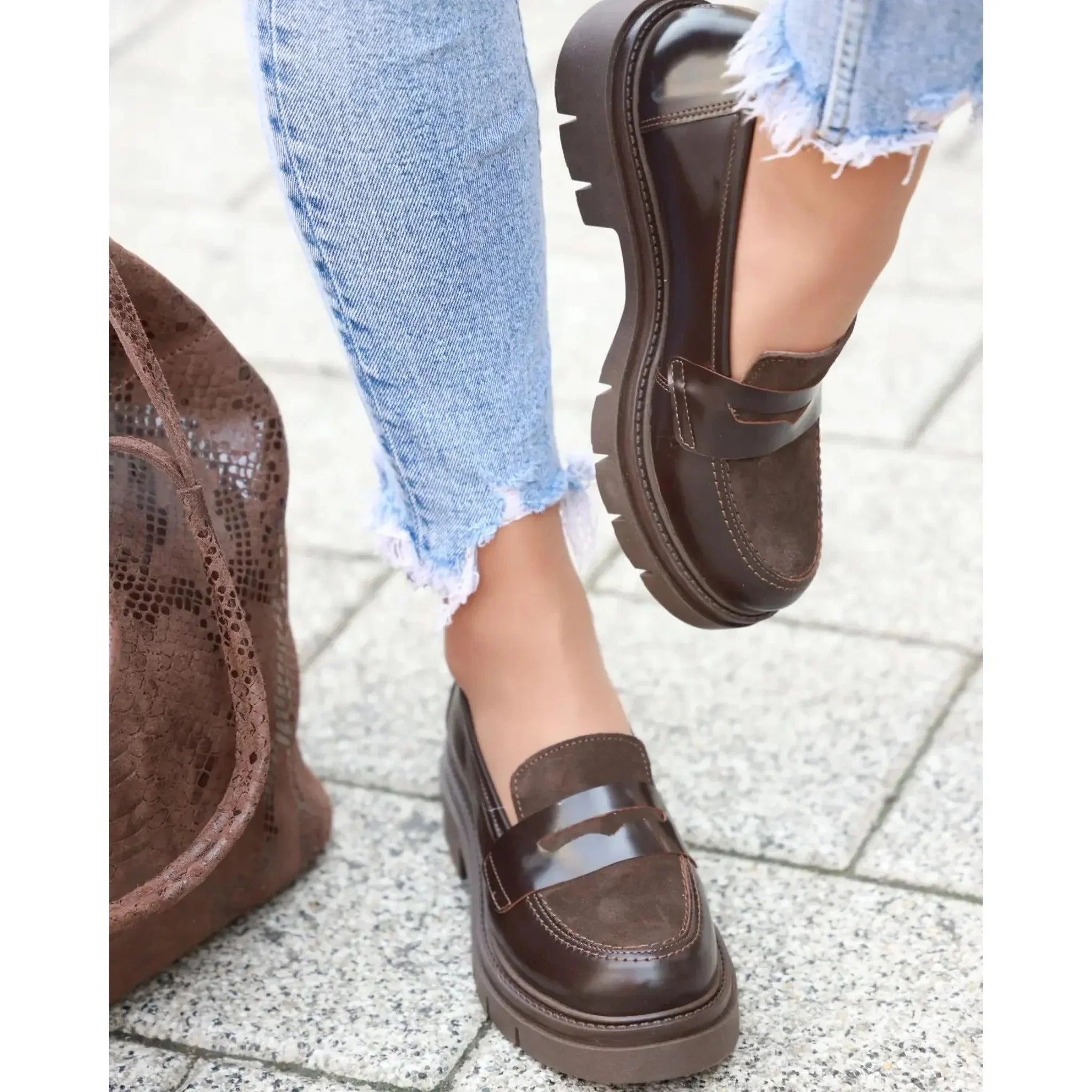 Moda Pelle klasične brodarice sa gumenim đonom 1610 - Obuća Monah