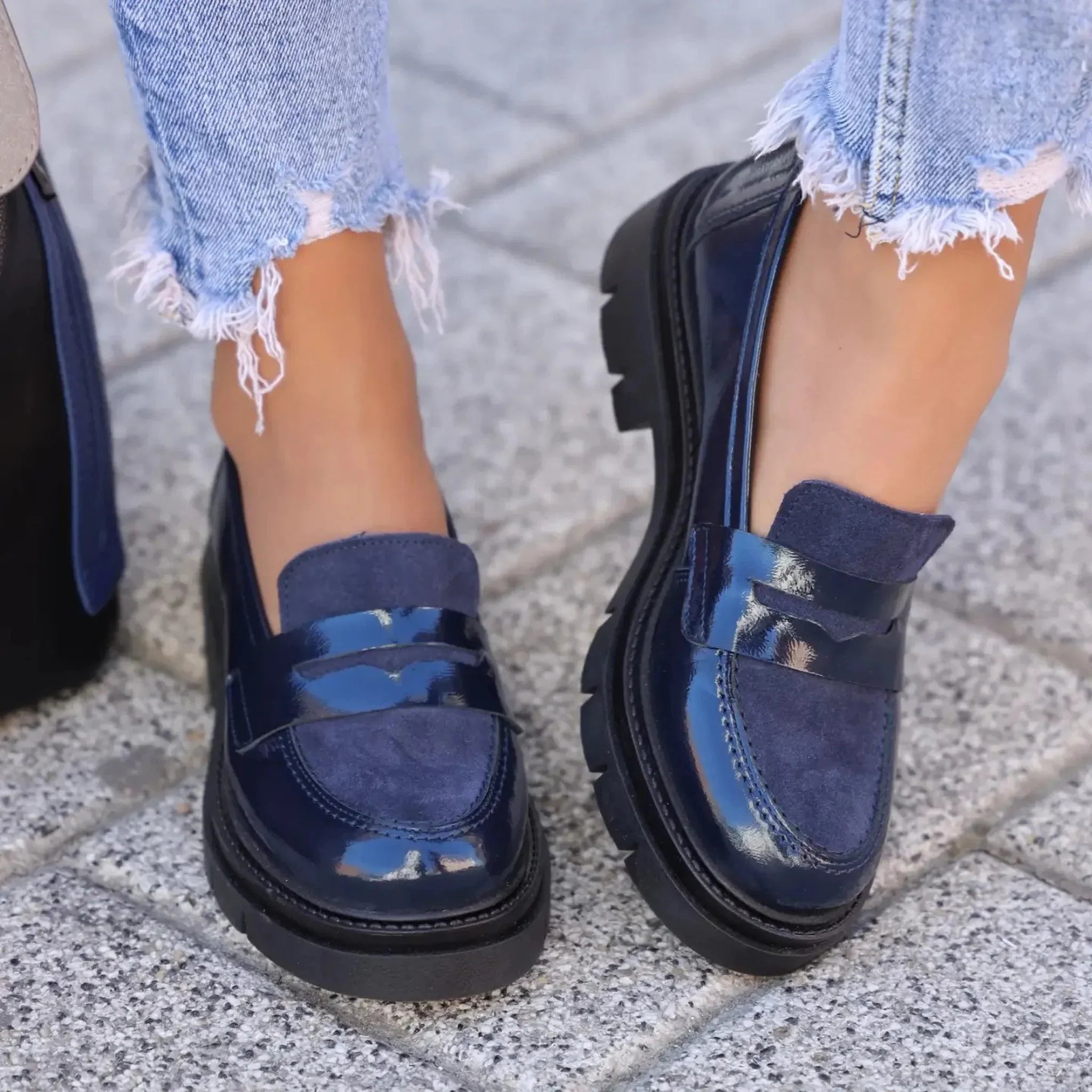 Moda Pelle klasične brodarice sa gumenim đonom 1610 - Obuća Monah