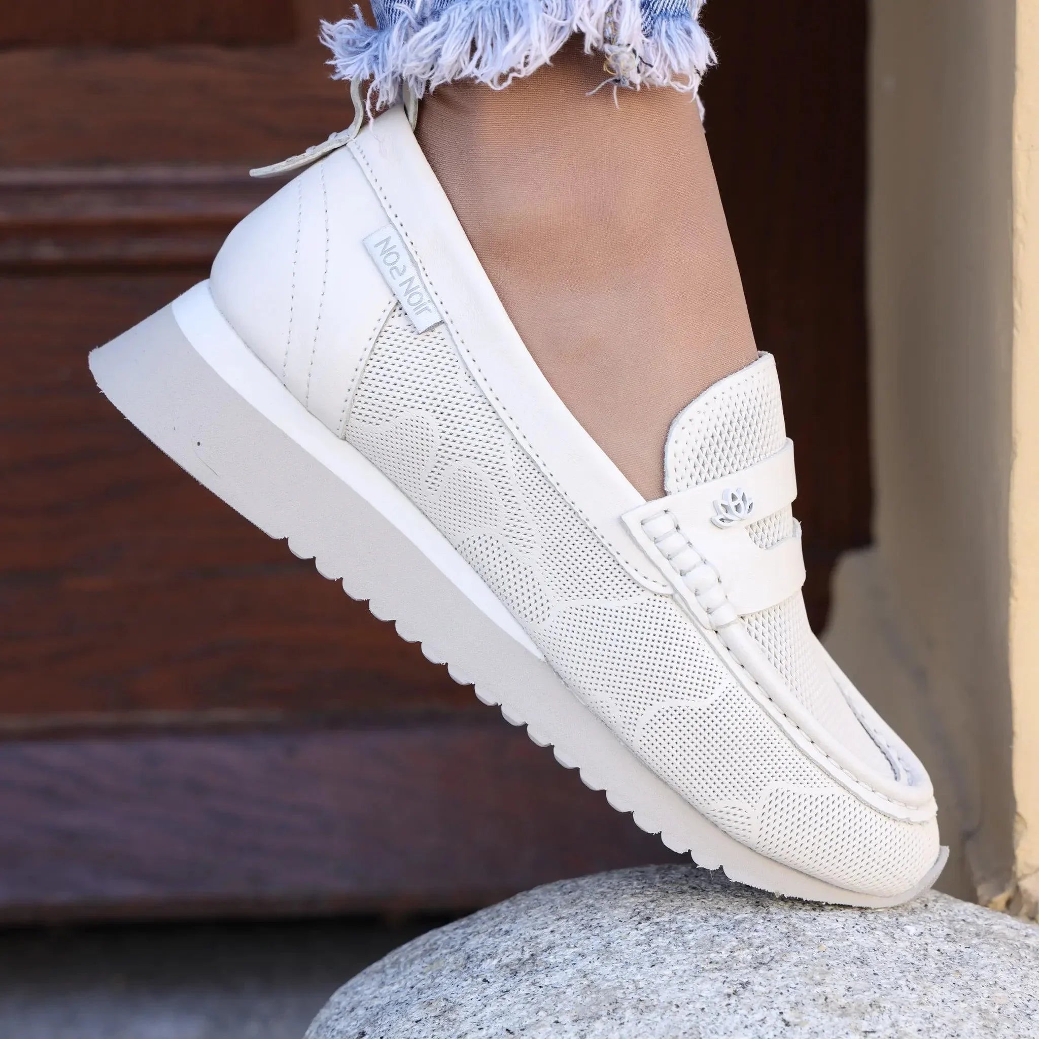 Noa Noir klasične mokasine bez pete sa ukrasnom trakom 0440 - Obuća Monah