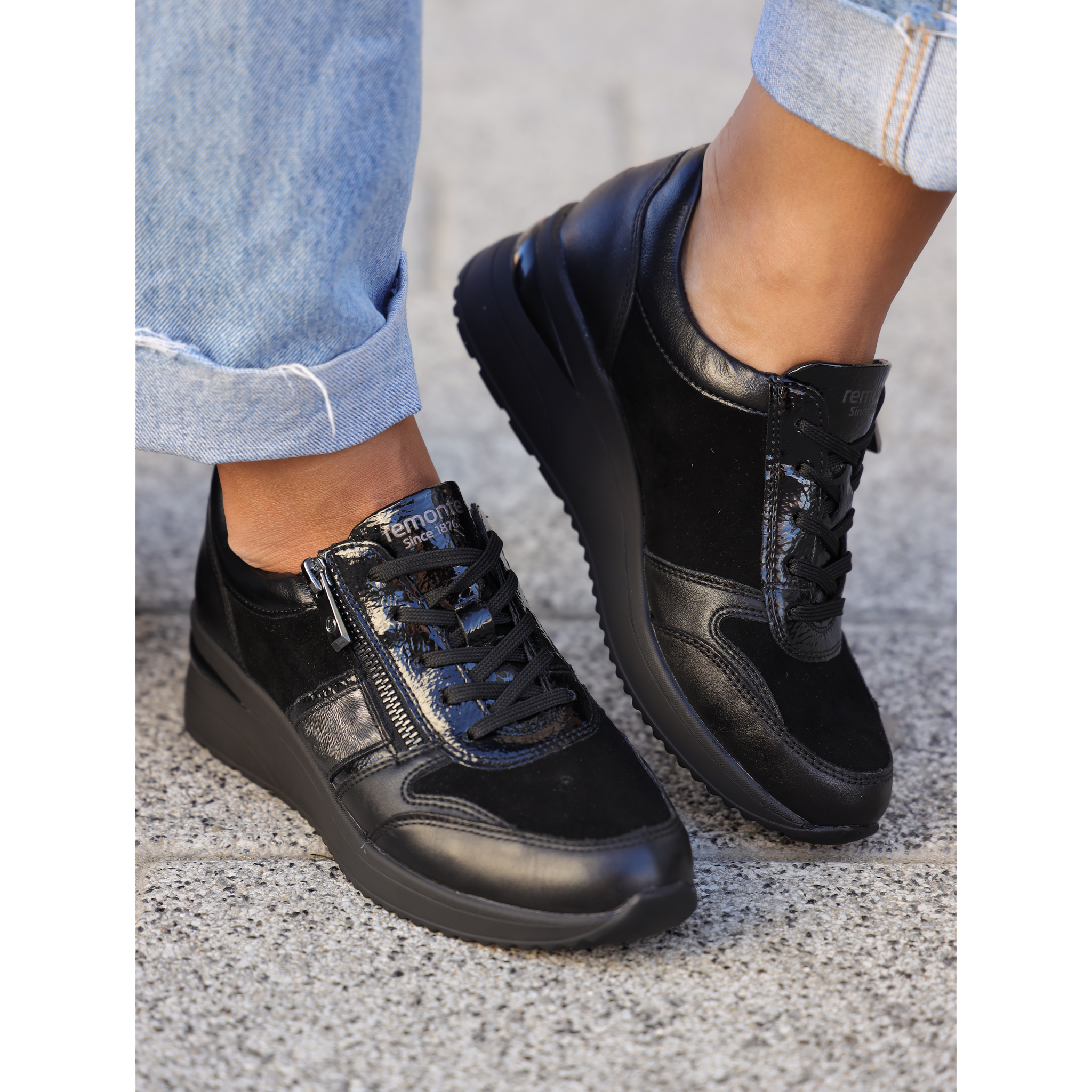 Remonte plitke modne patike na punu petu na šnjiranje 2418 - Obuća Monah