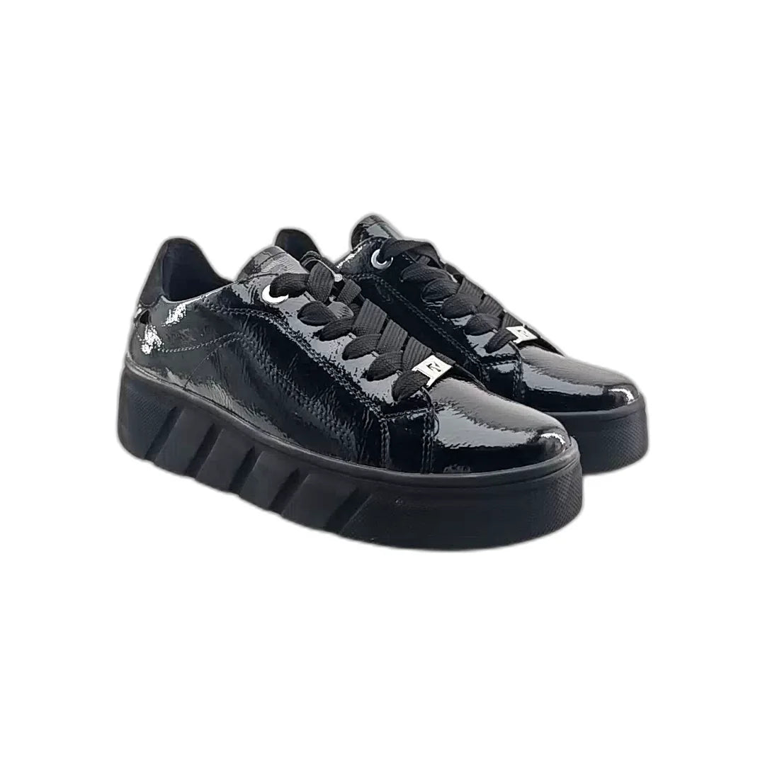 Rieker 2601 crni lak pogled spreda