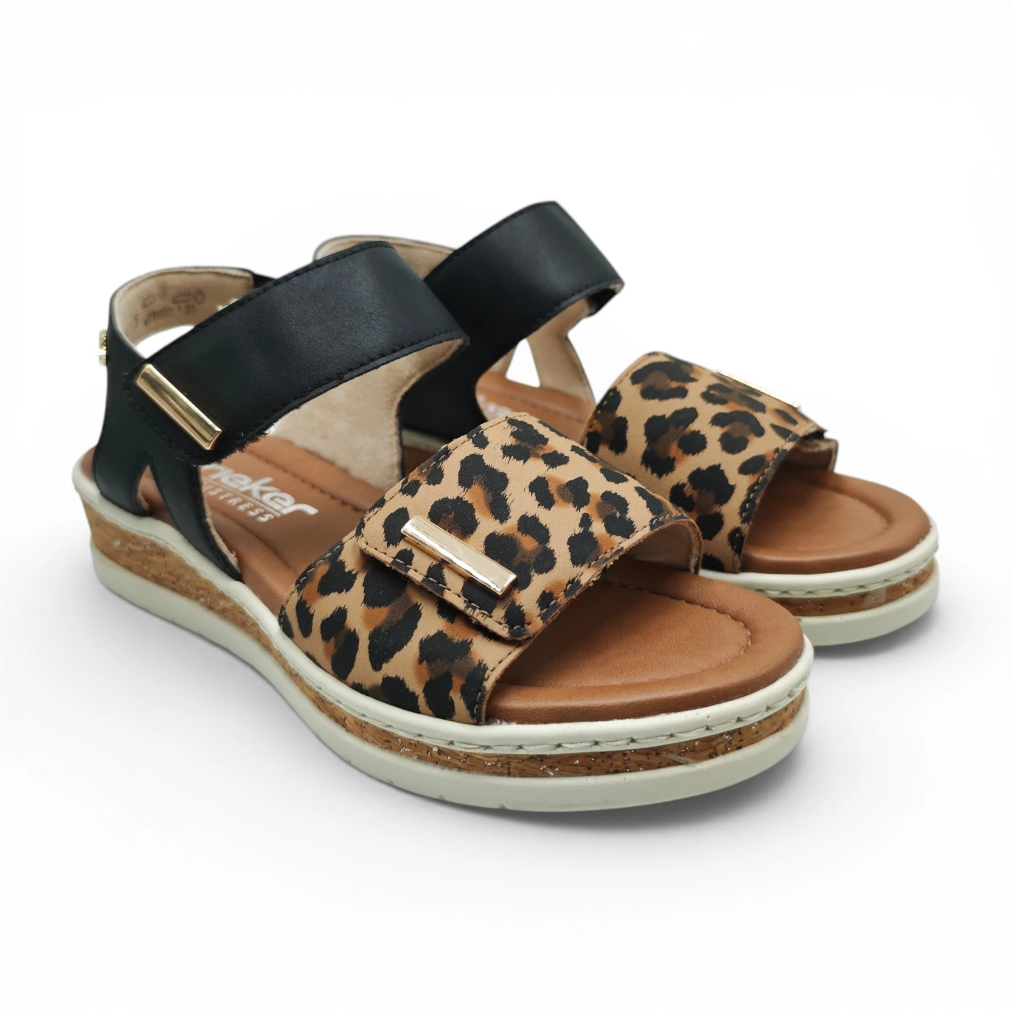 Rieker 4181 smeđi leopard pogled spreda