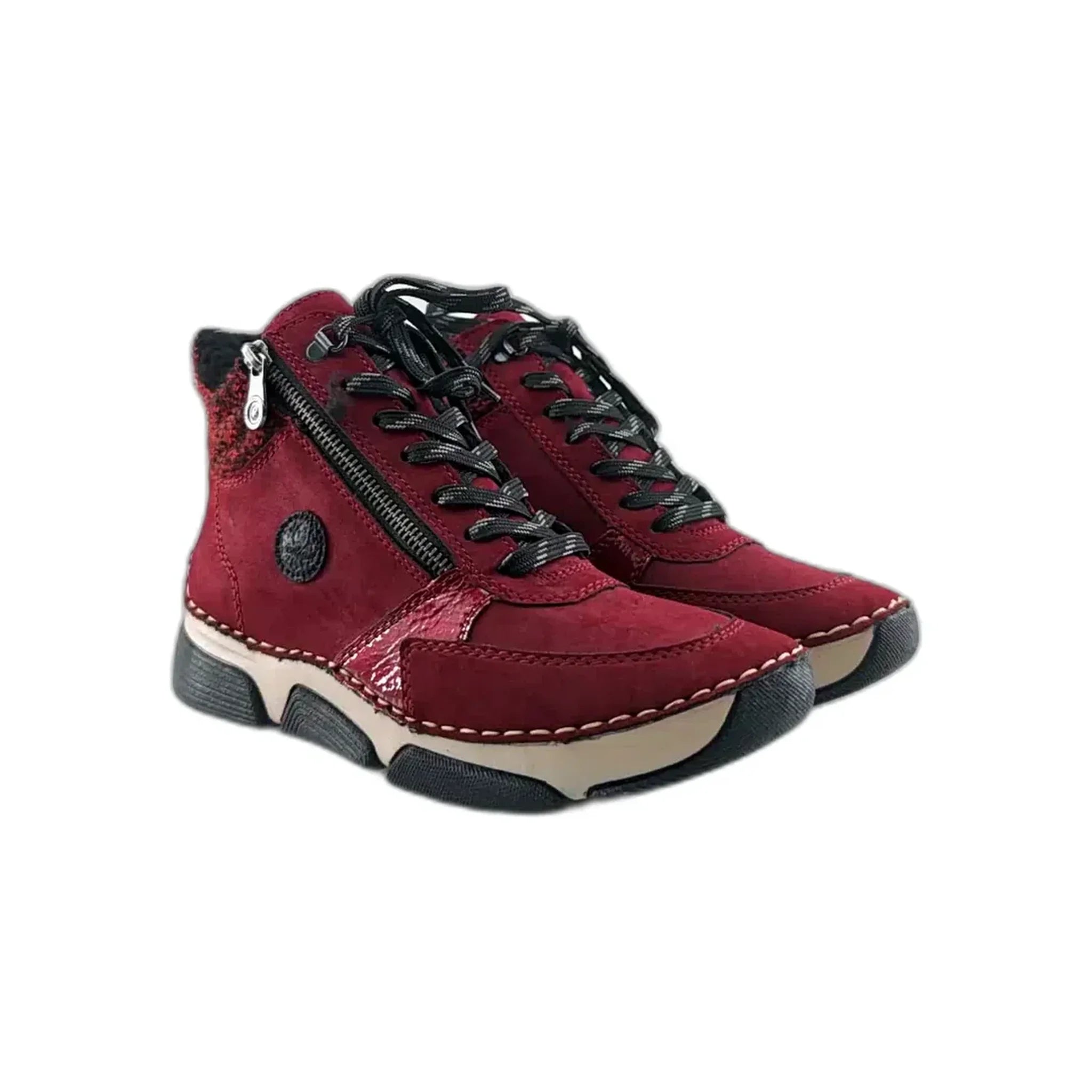 Rieker 45960 bordo pogled spreda