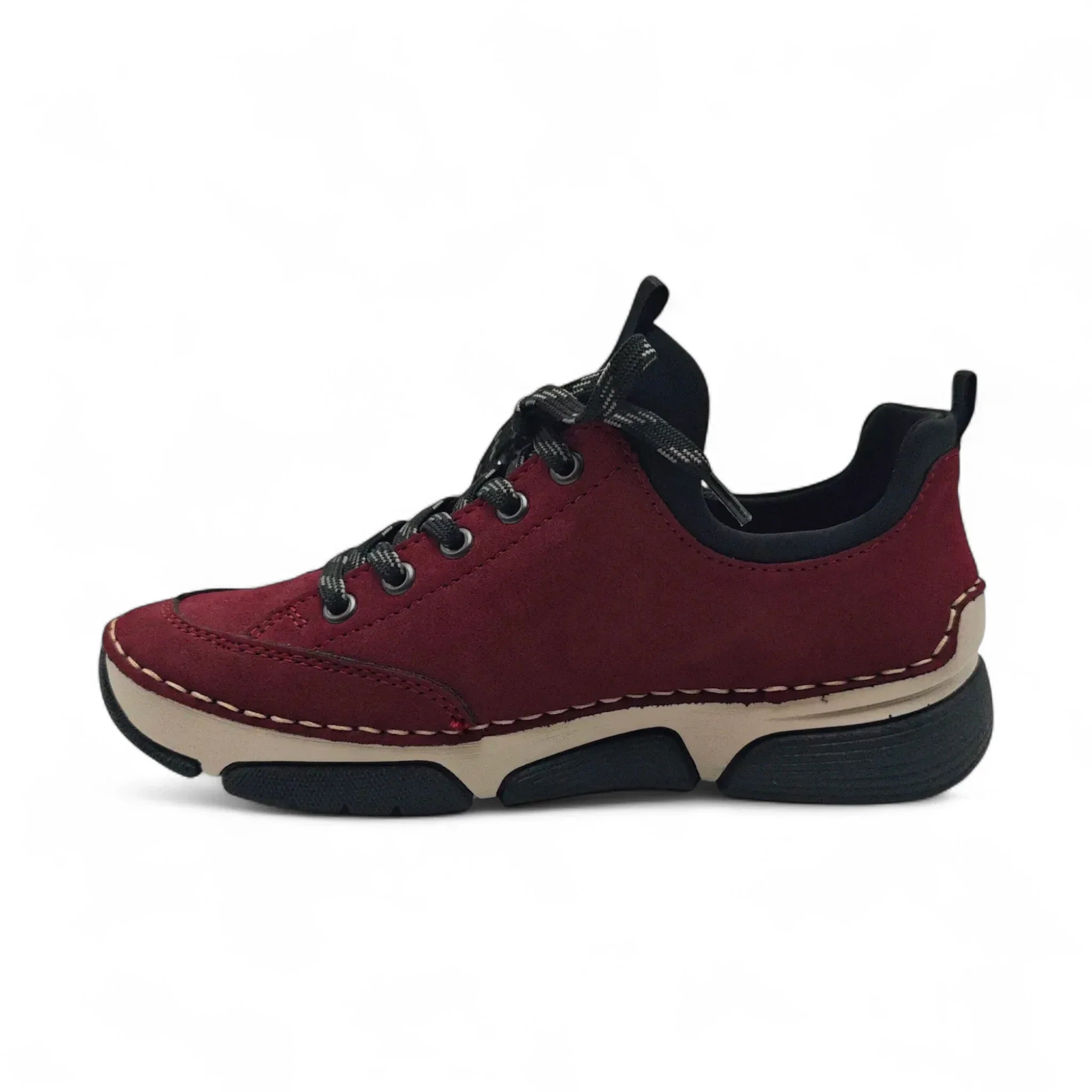 Rieker 45973 bordo pogled levo