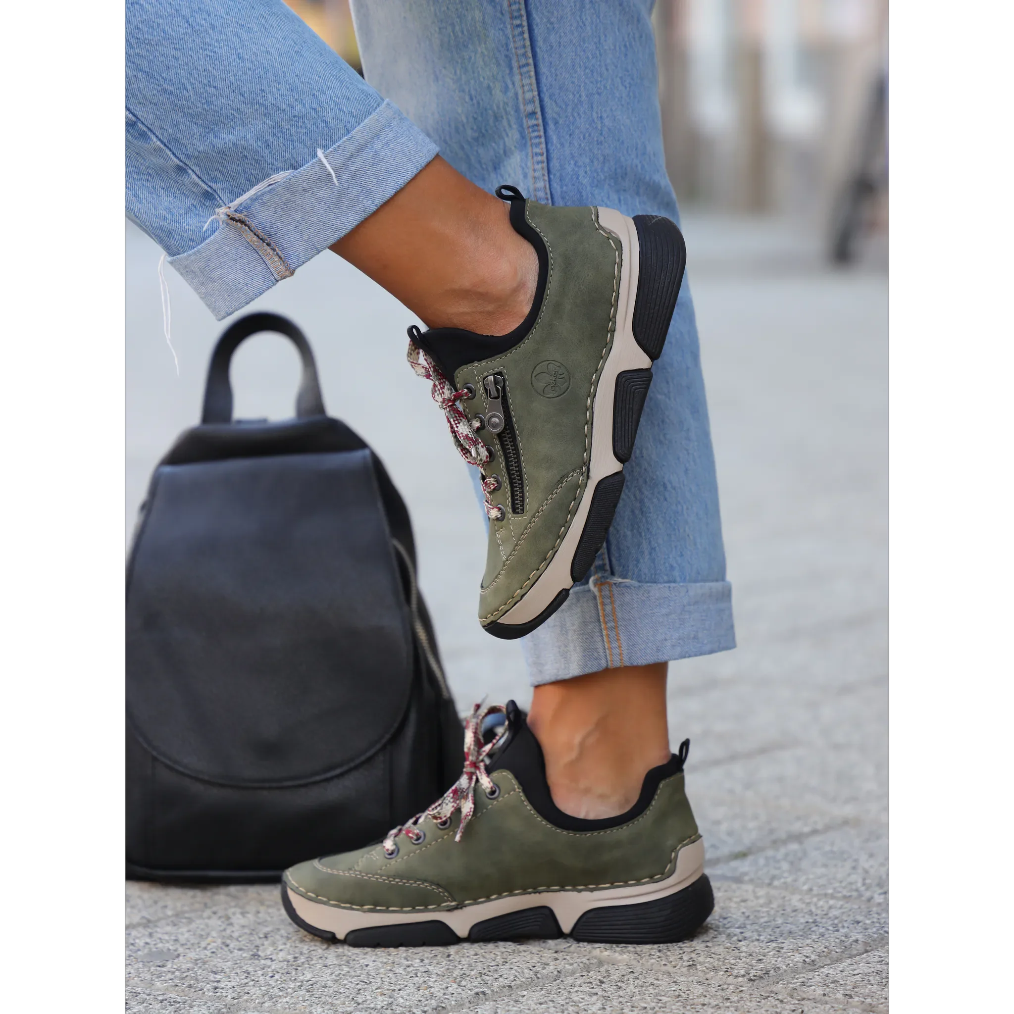 Rieker 45973 maslinasto zelena on foot