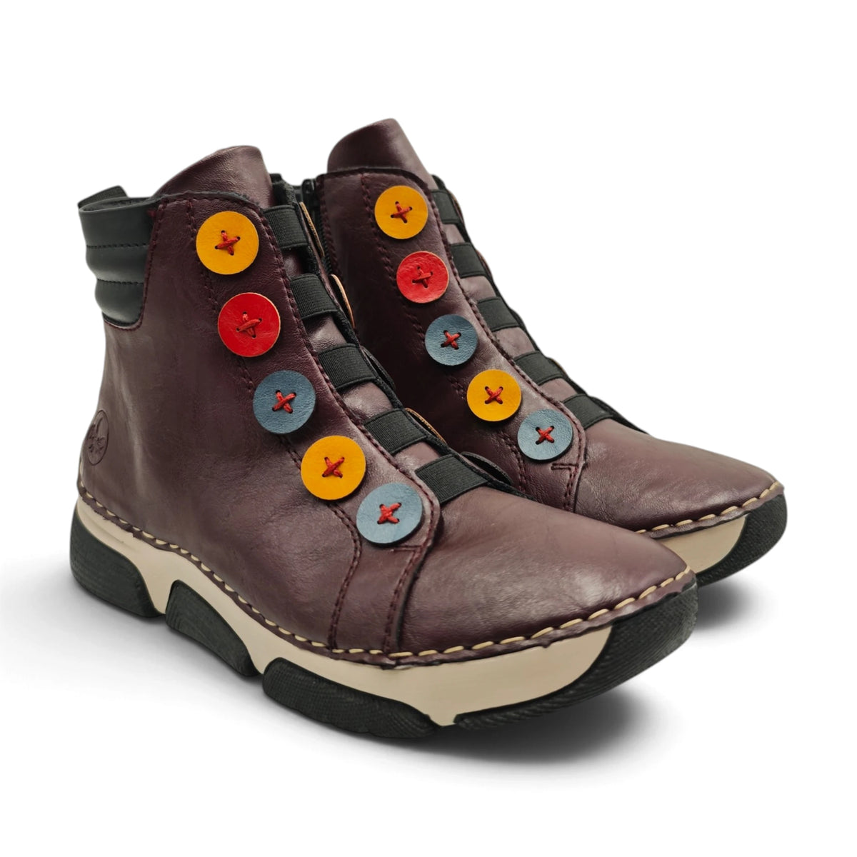 Rieker 45977 bordo pogled spreda
