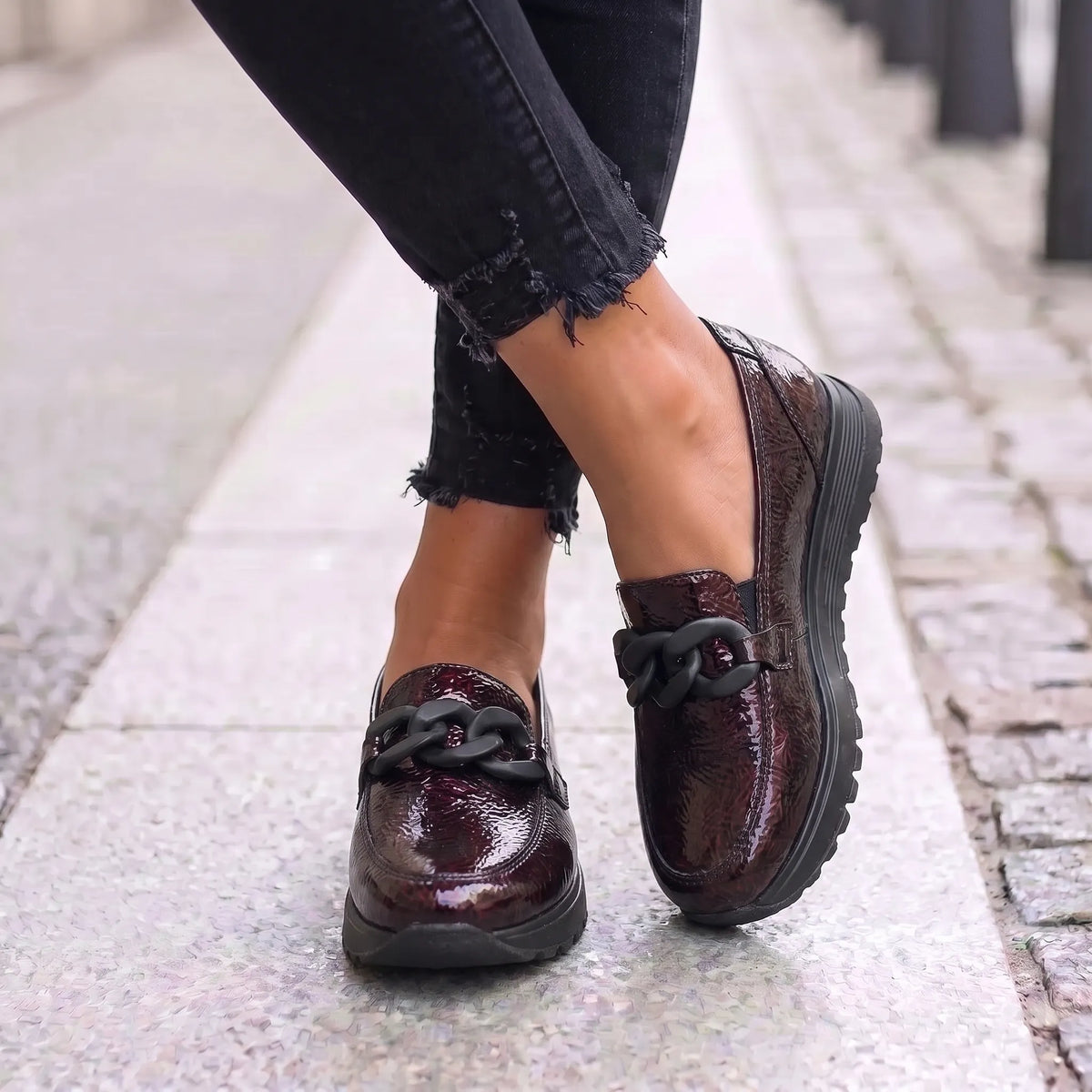 Rieker 4905 bordo on foot