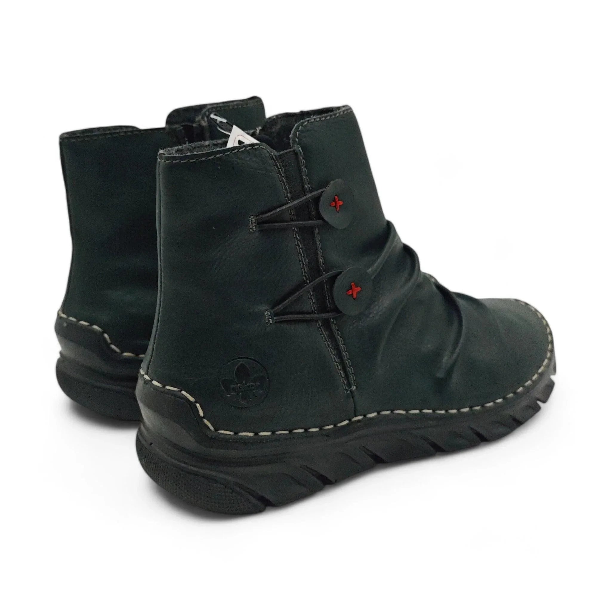 Rieker 55052 maslinasto zelena pogled straga