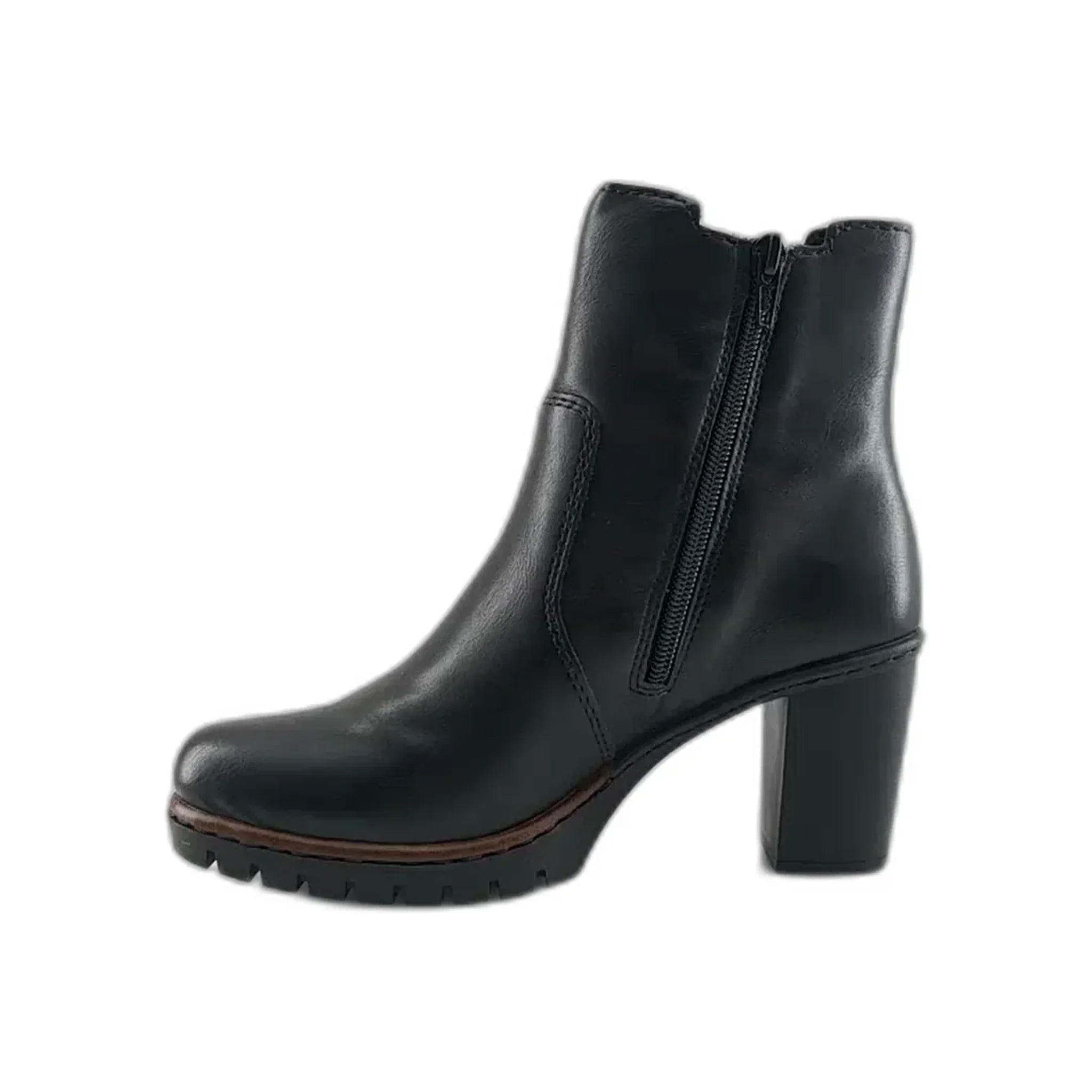 Rieker Chelsea gležnjače na štiklu sa zip zatvaračem 2580 - Obuća Monah