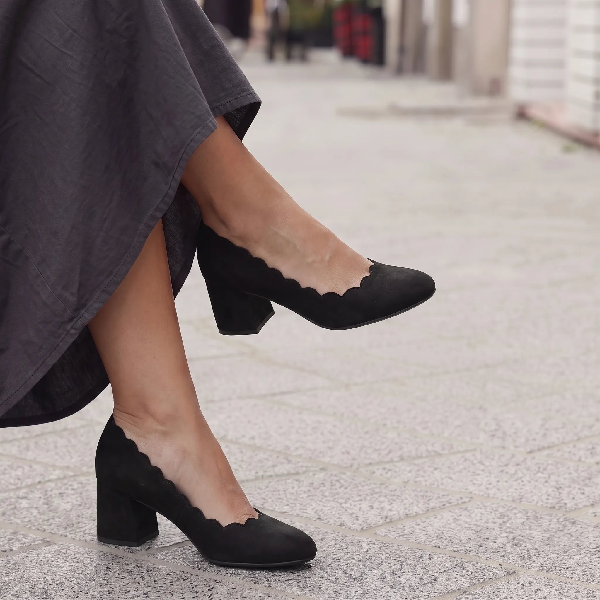 Cipele na štiklu Rieker 44767 od prirodne kože na navlačenje za elegantne prilike