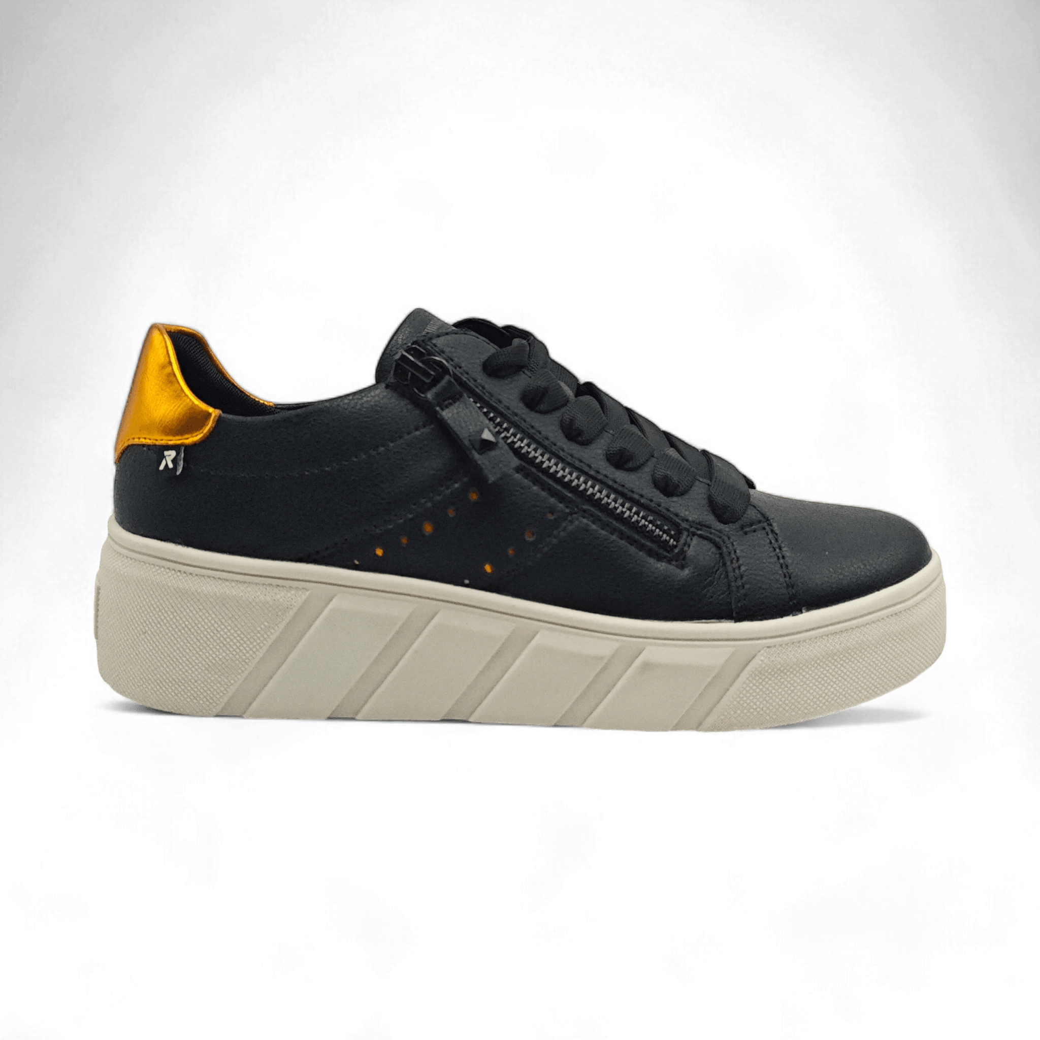 Rieker plitke ravne modne patike na šnjiranje 0505 - Obuća Monah