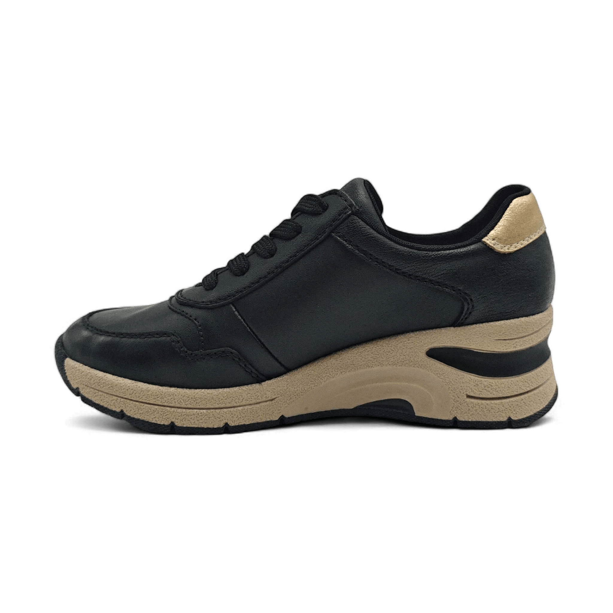 Rieker plitke modne patike na punu petu na šnjiranje 9301 - Obuća Monah