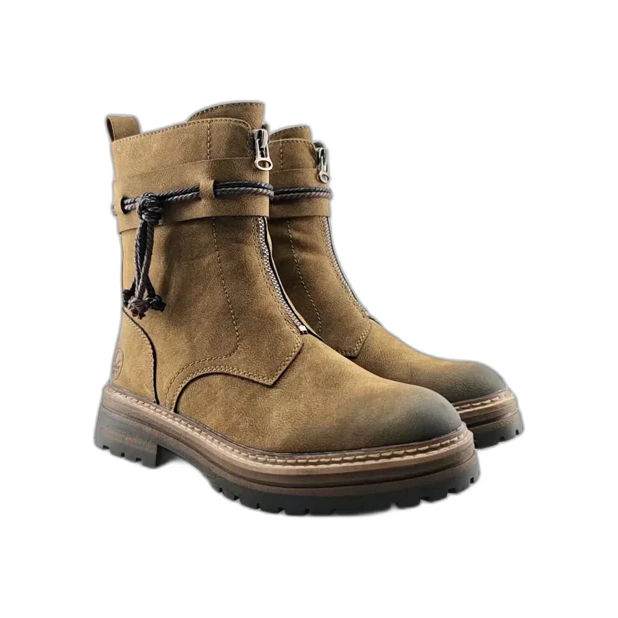 Rieker poluduboke ravne čizme sa zip zatvaračem 93068 - Obuća Monah