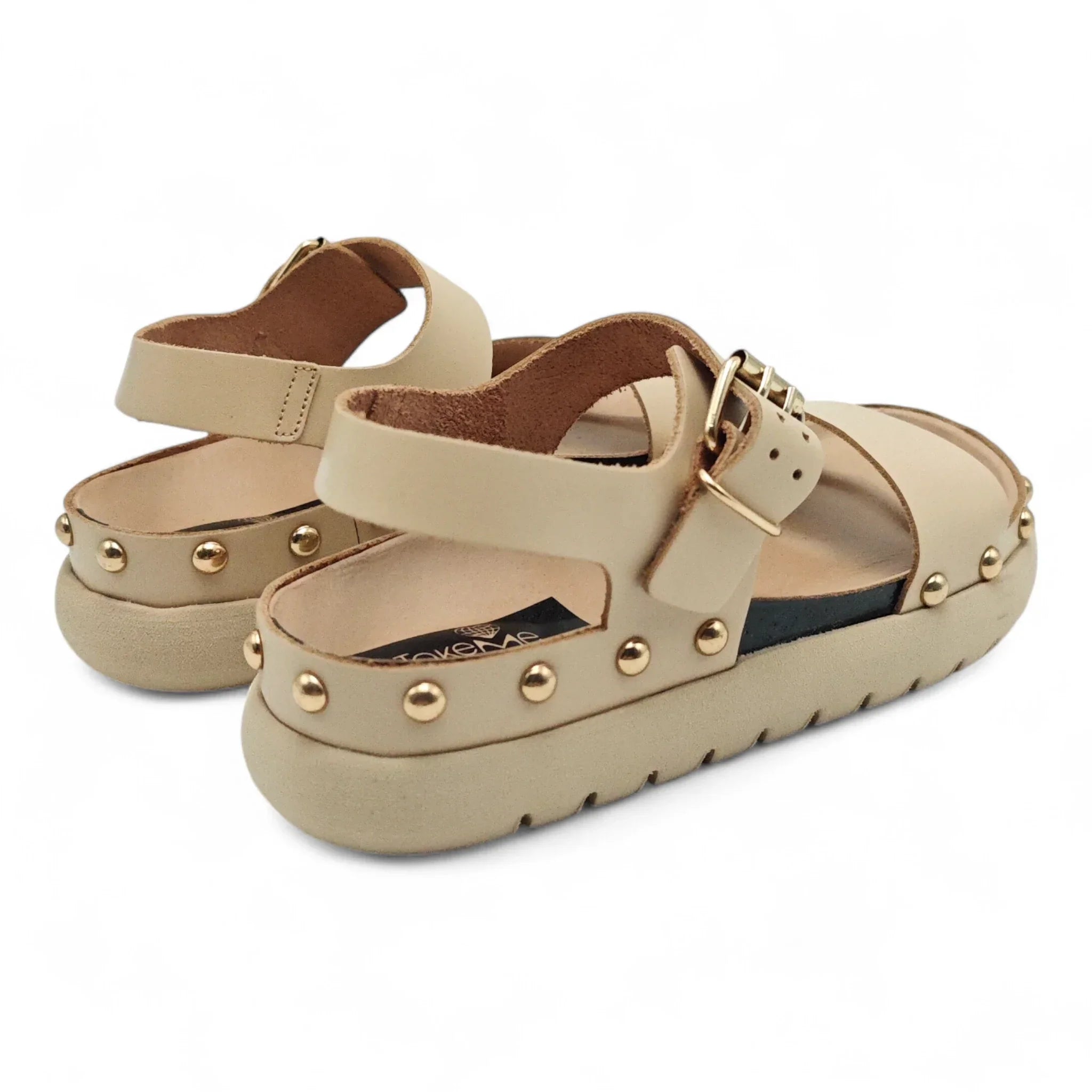 Take Me ravne sandale sa remenom za gležanj 2401 - Obuća Monah