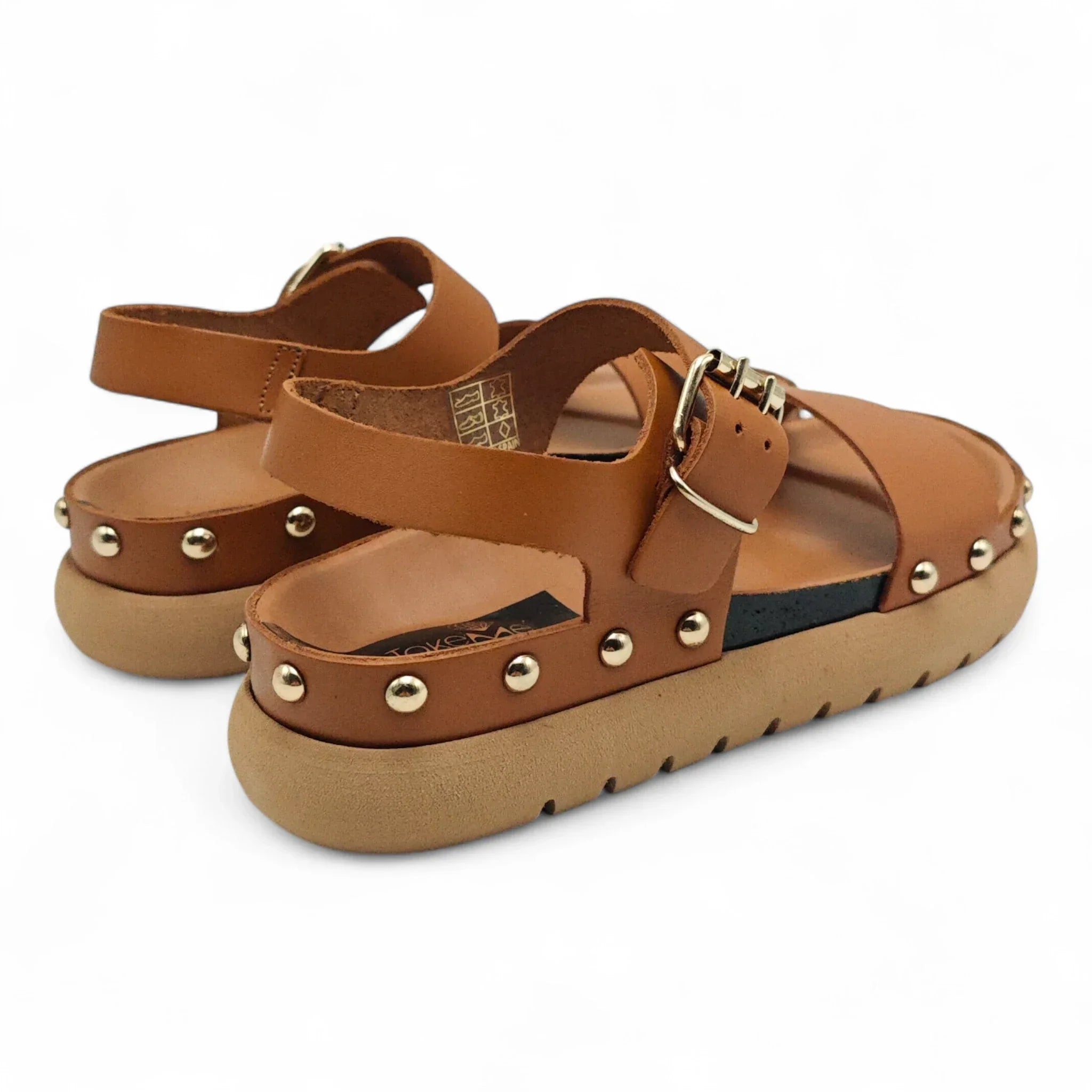 Take Me ravne sandale sa remenom za gležanj 2401 - Obuća Monah