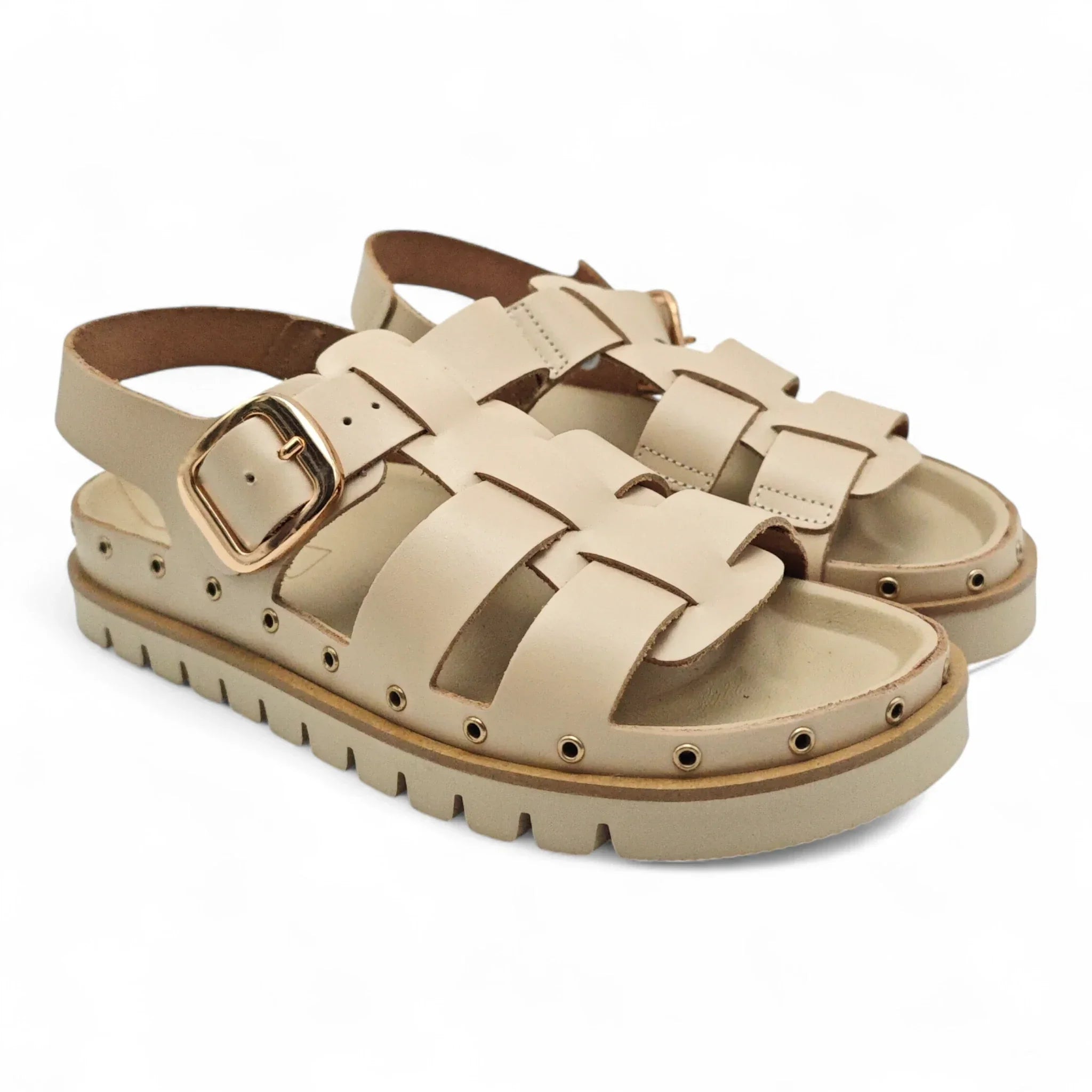 Take Me ravne sandale sa remenom za gležanj 2502 - Obuća Monah