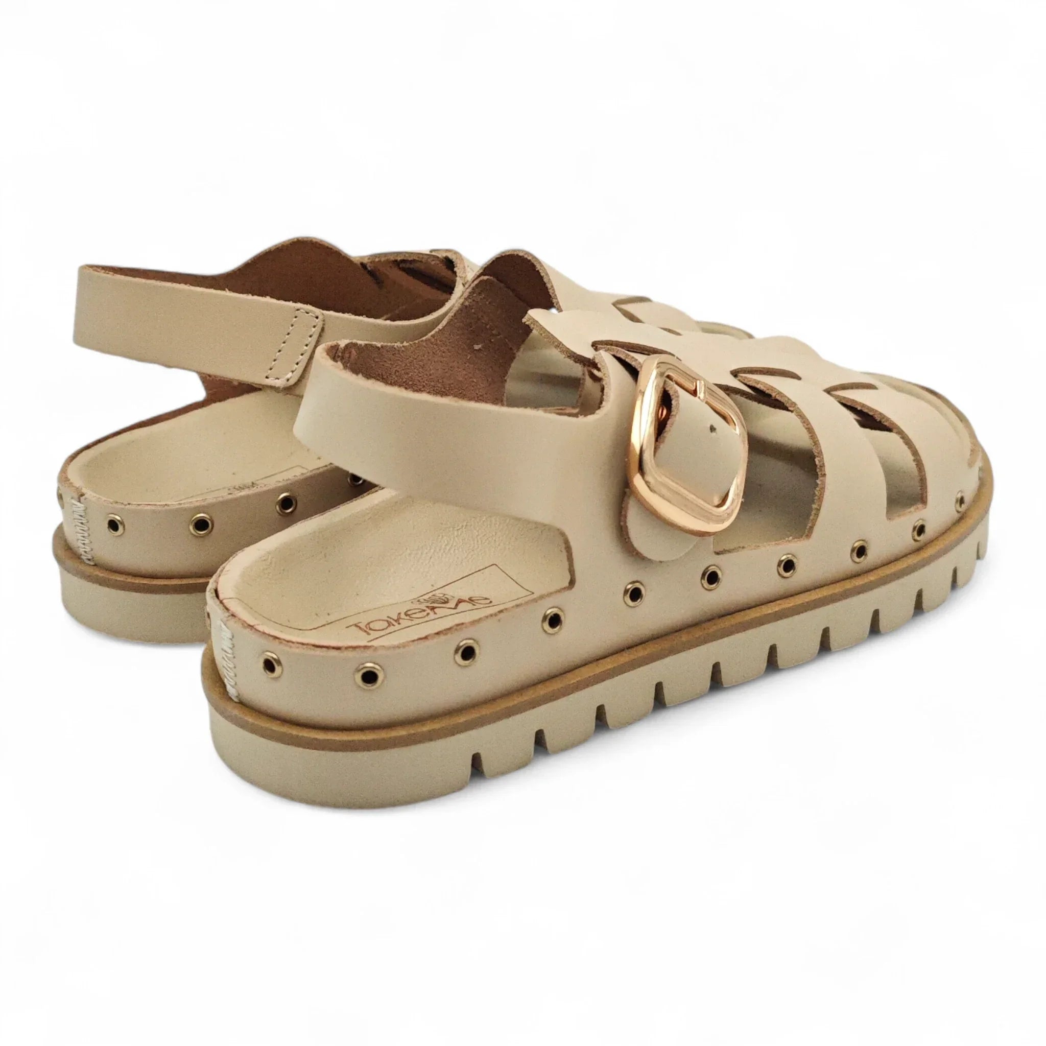 Take Me ravne sandale sa remenom za gležanj 2502 - Obuća Monah