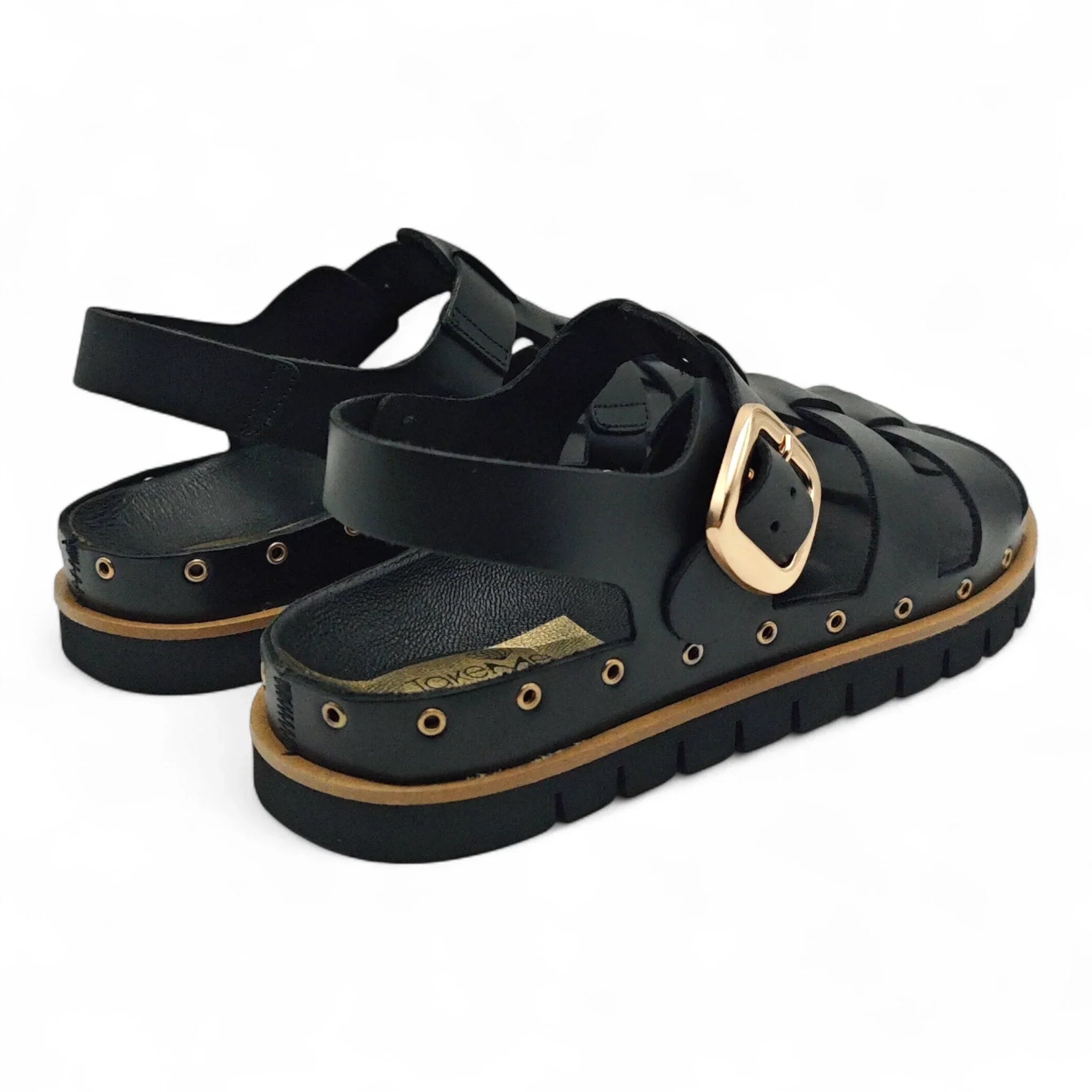 Take Me ravne sandale sa remenom za gležanj 2502 - Obuća Monah