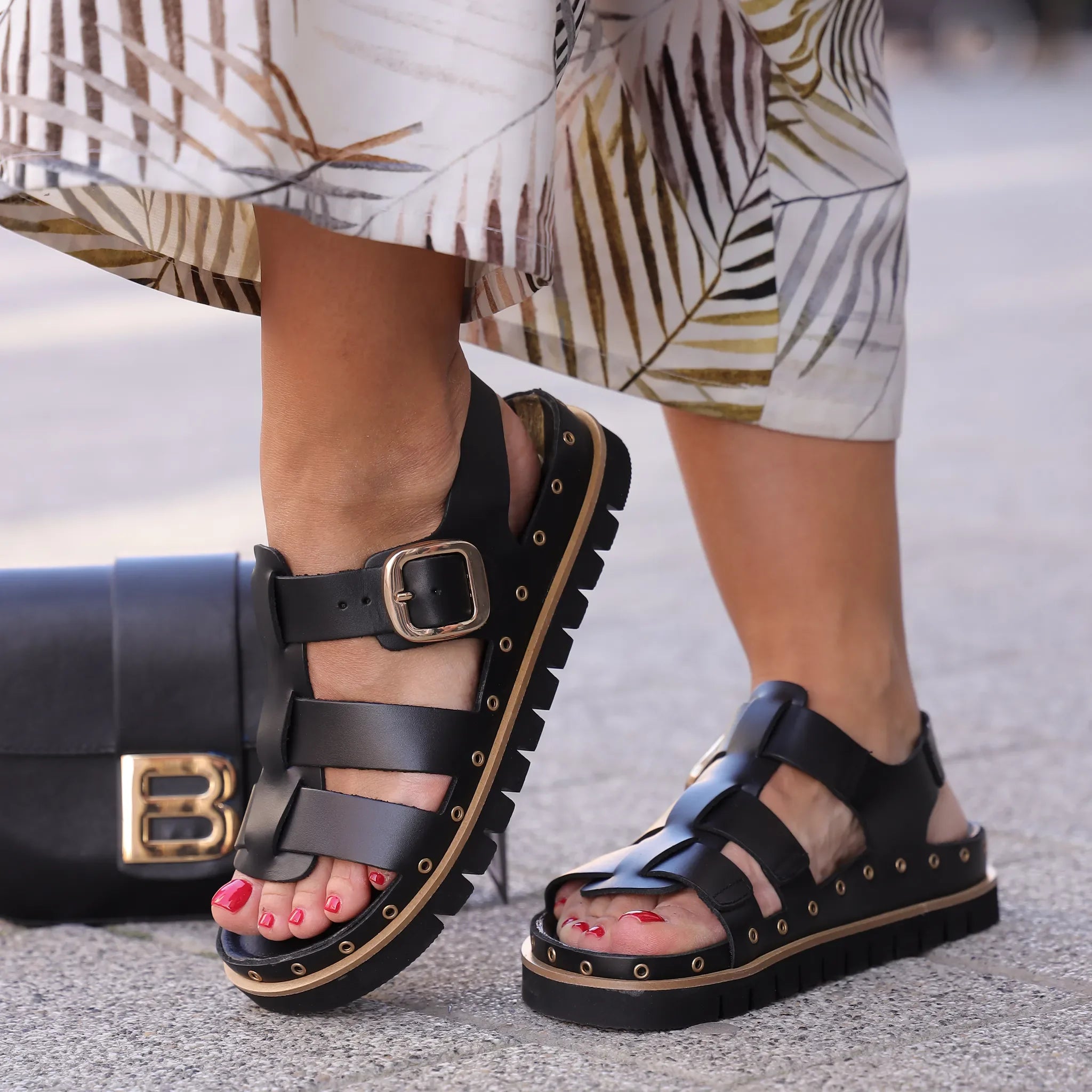 Take Me ravne sandale sa remenom za gležanj 2502 - Obuća Monah