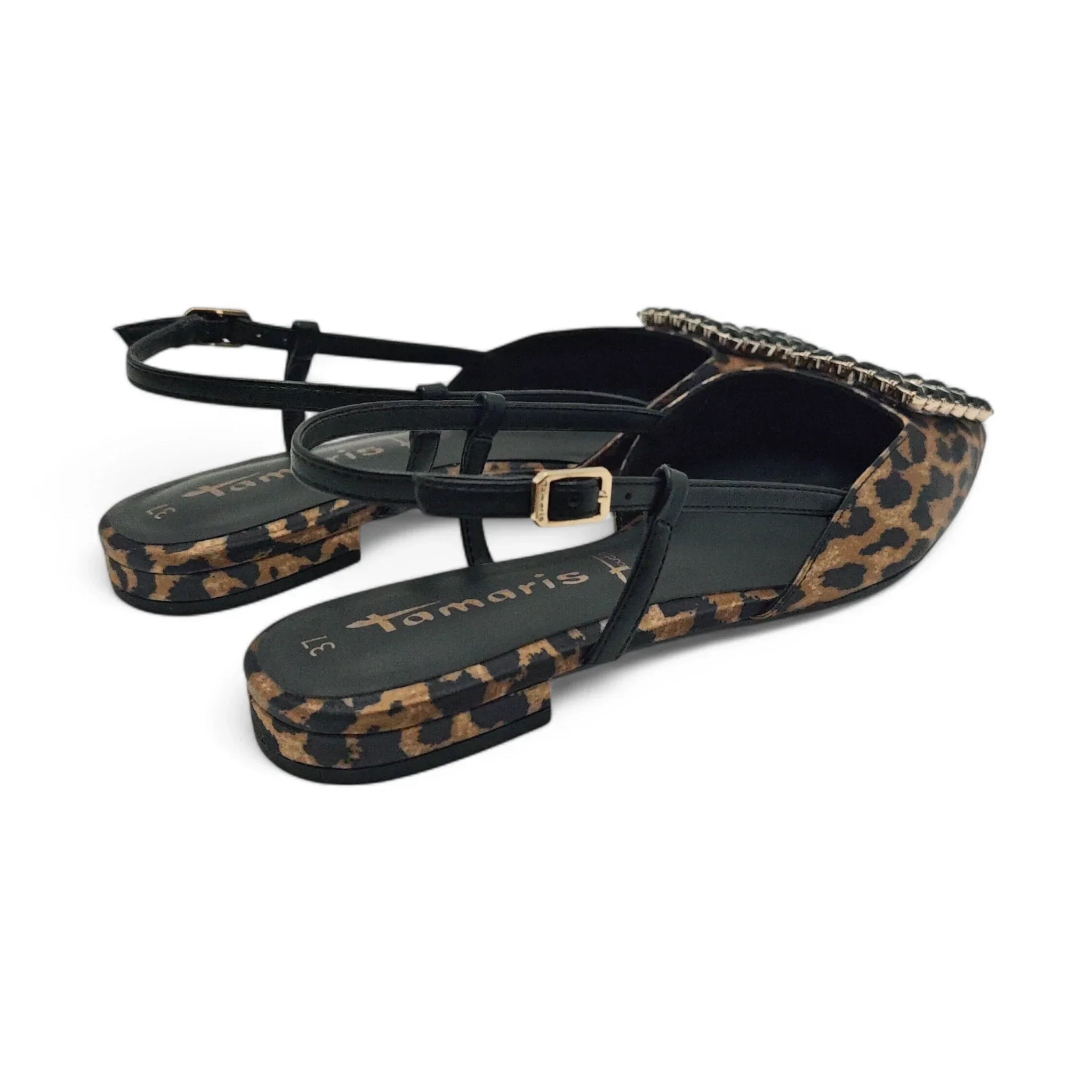 Tamaris D'Orsay ravne sandale sa podesivim remenom 29403 - Obuća Monah