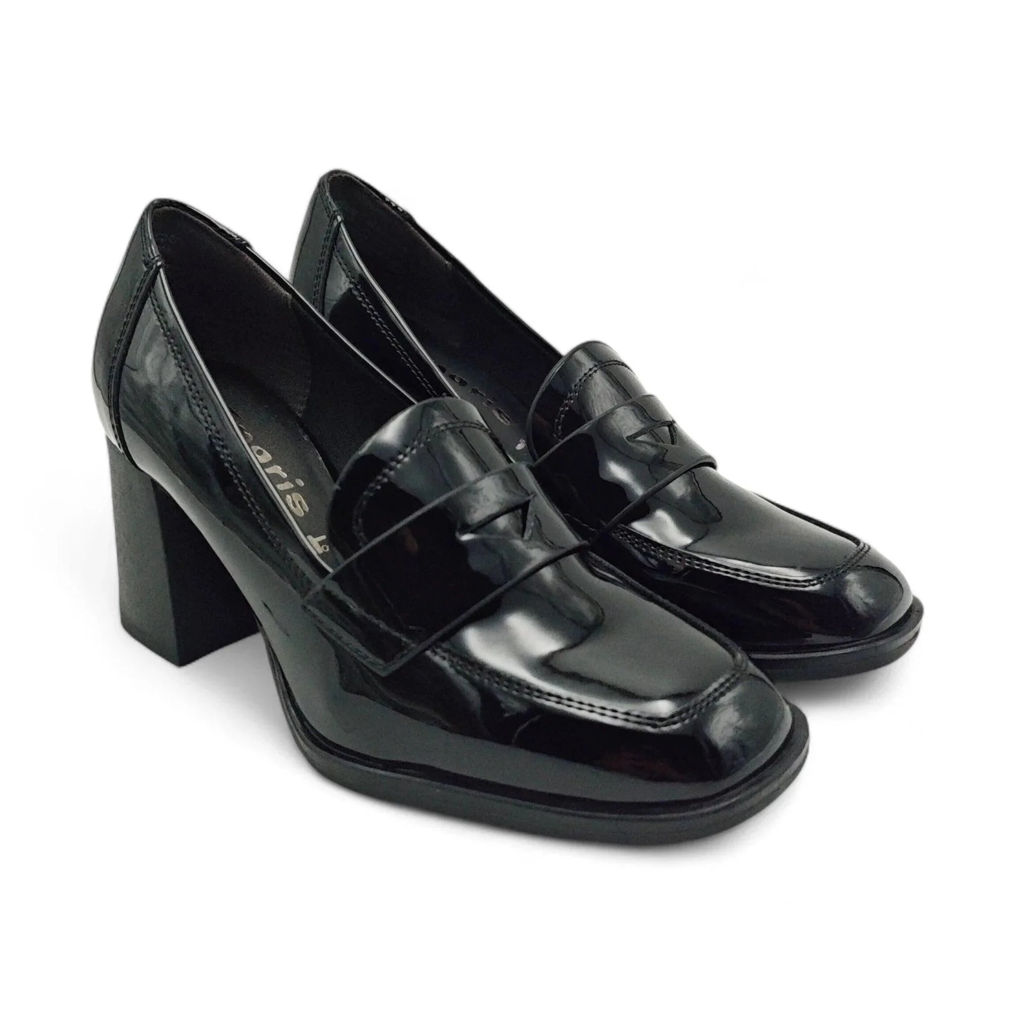 Tamaris klasične loafersice na blok štiklu 24438 - Obuća Monah