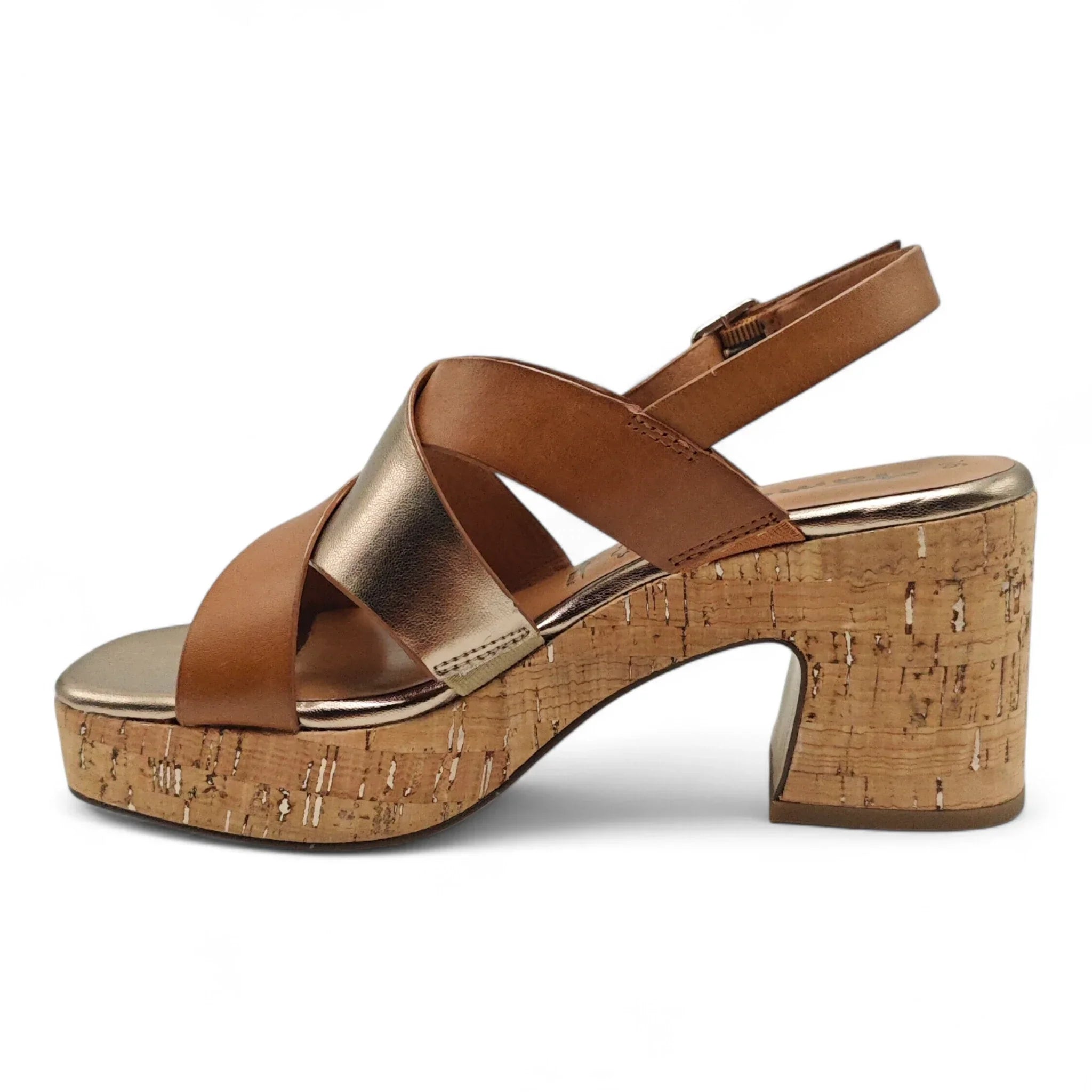 Tamaris sandale sa remenom za gležanj na blok štiklu 28312 - Obuća Monah