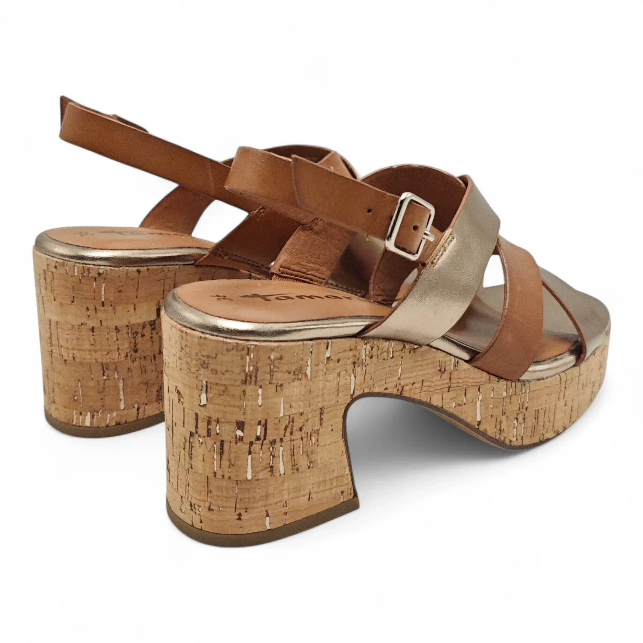 Tamaris sandale sa remenom za gležanj na blok štiklu 28312 - Obuća Monah