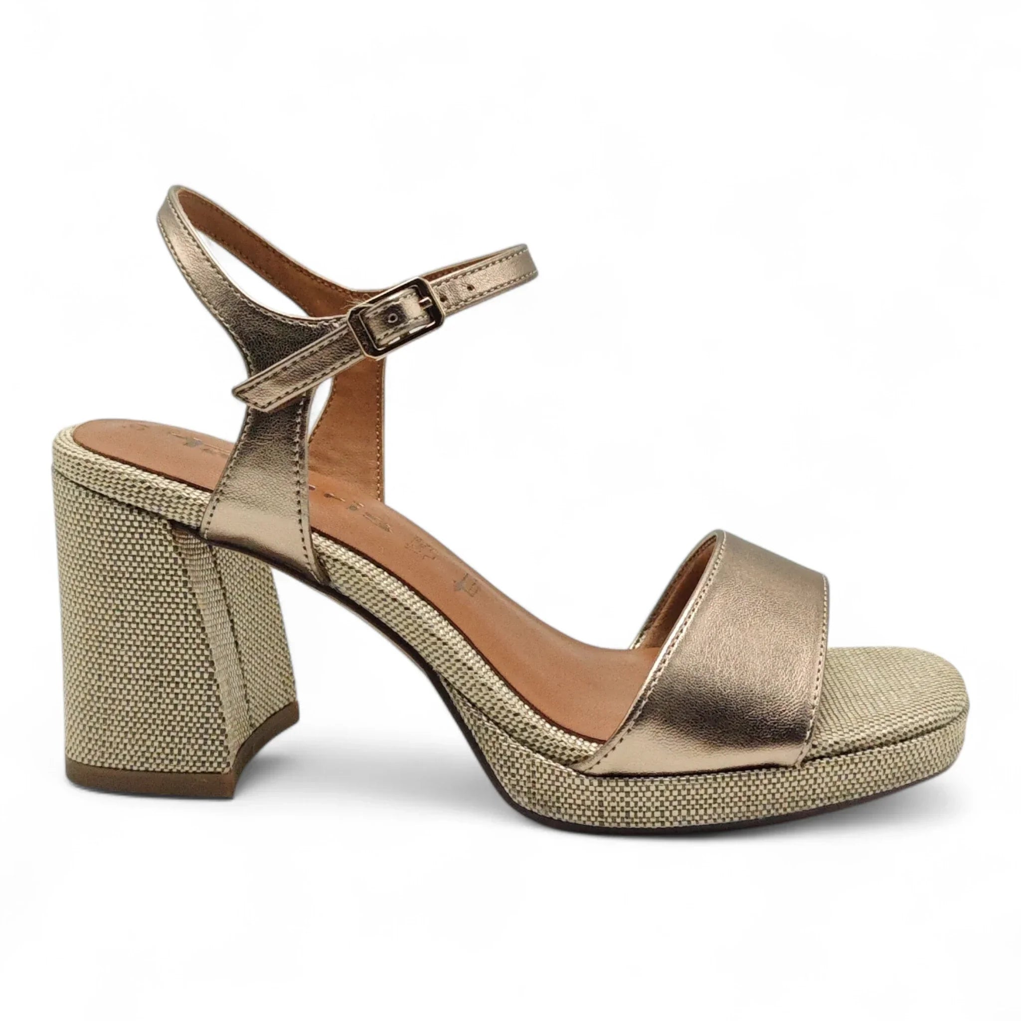 Tamaris sandale sa remenom za gležanj na blok štiklu 28342 - Obuća Monah