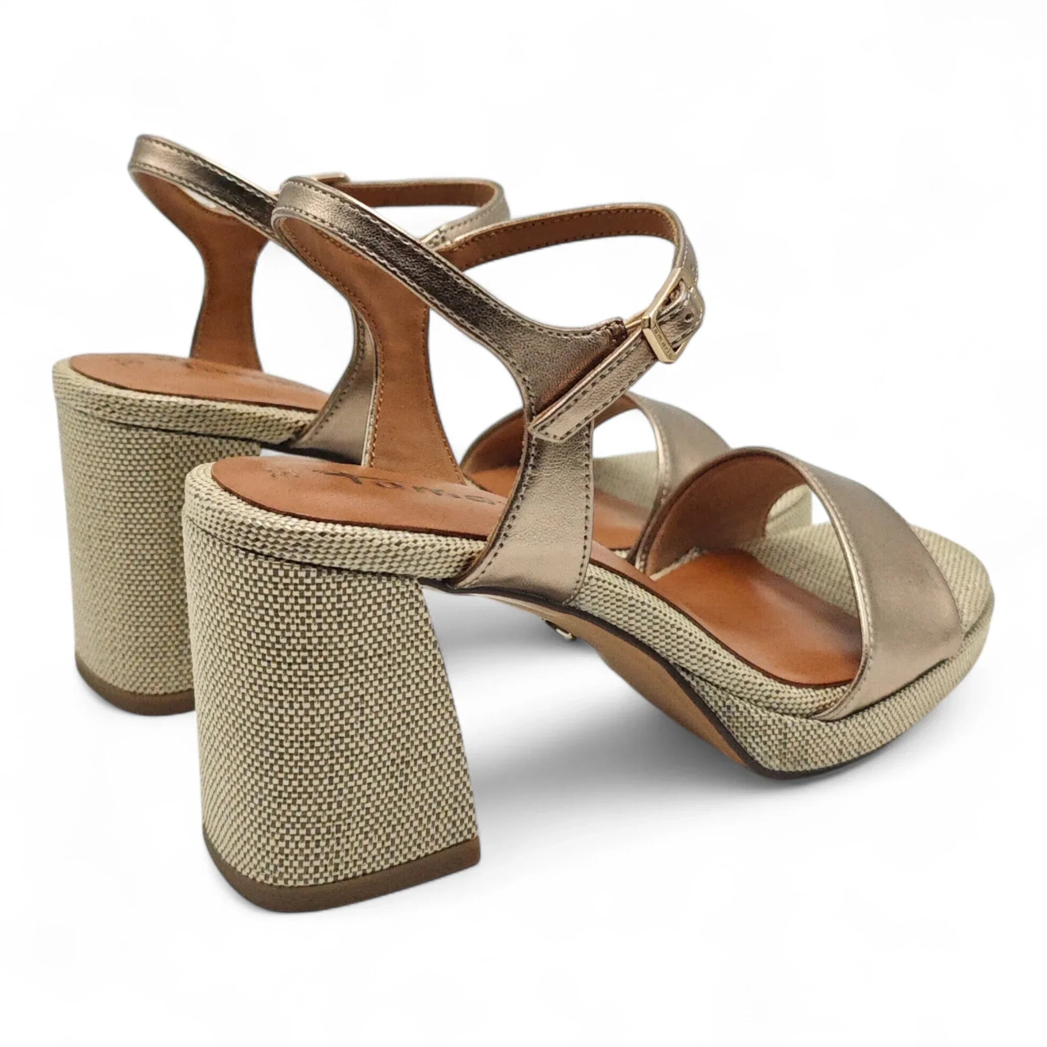 Tamaris sandale sa remenom za gležanj na blok štiklu 28342 - Obuća Monah