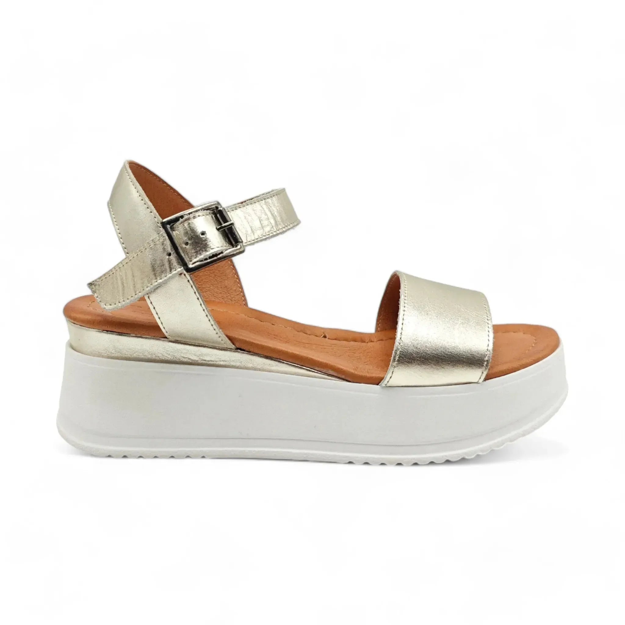 Una sportske sandale na punu petu sa remenom za gležanj 7010905 - Obuća Monah