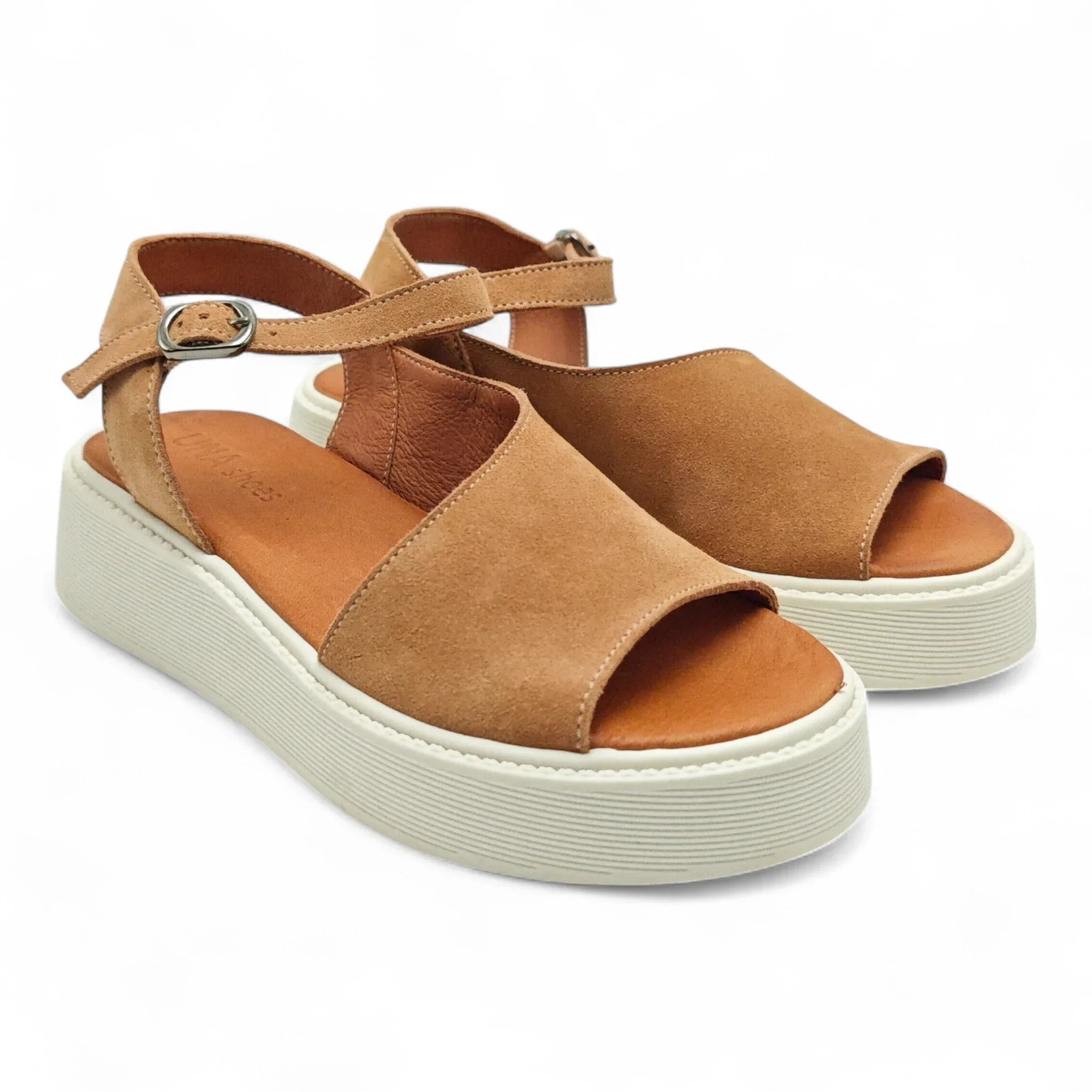 Una sportske sandale na punu petu sa remenom za gležanj 701174 - Obuća Monah