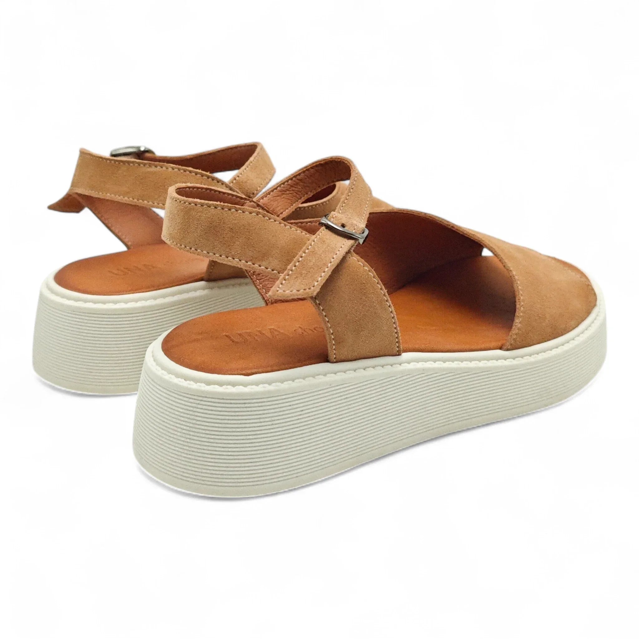 Una sportske sandale na punu petu sa remenom za gležanj 701174 - Obuća Monah