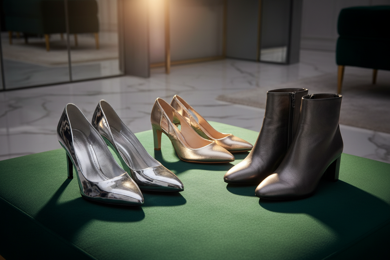 Obuća od veštačke metalizirane kože