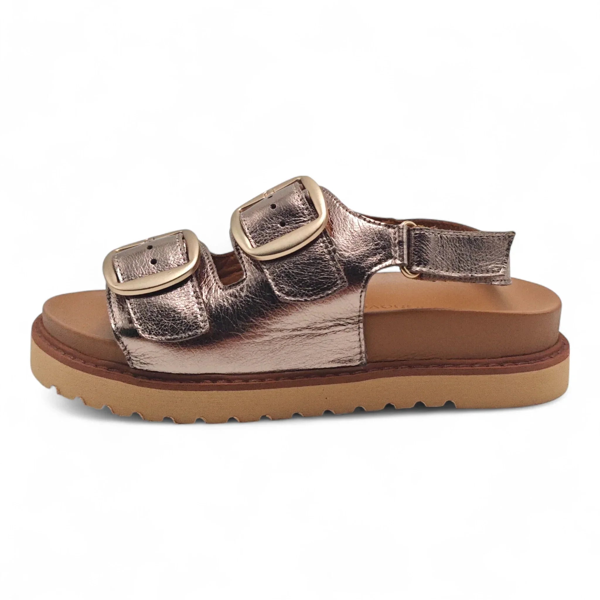 Ballerins ravne sandale sa podesivim remenom 59054 - Obuća Monah