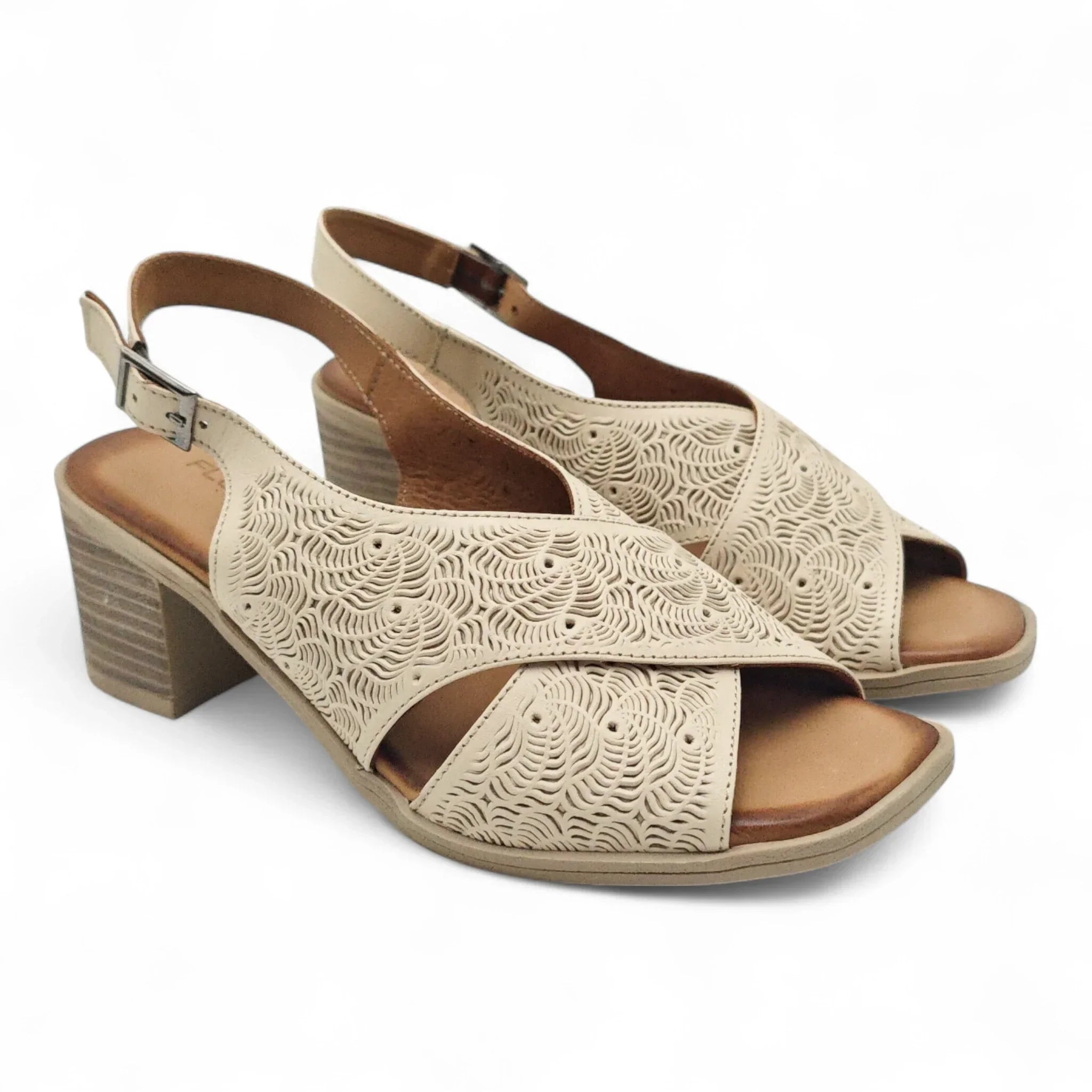 Ballerins sandale sa podesivim remenom na blok štiklu 7800 - Obuća Monah