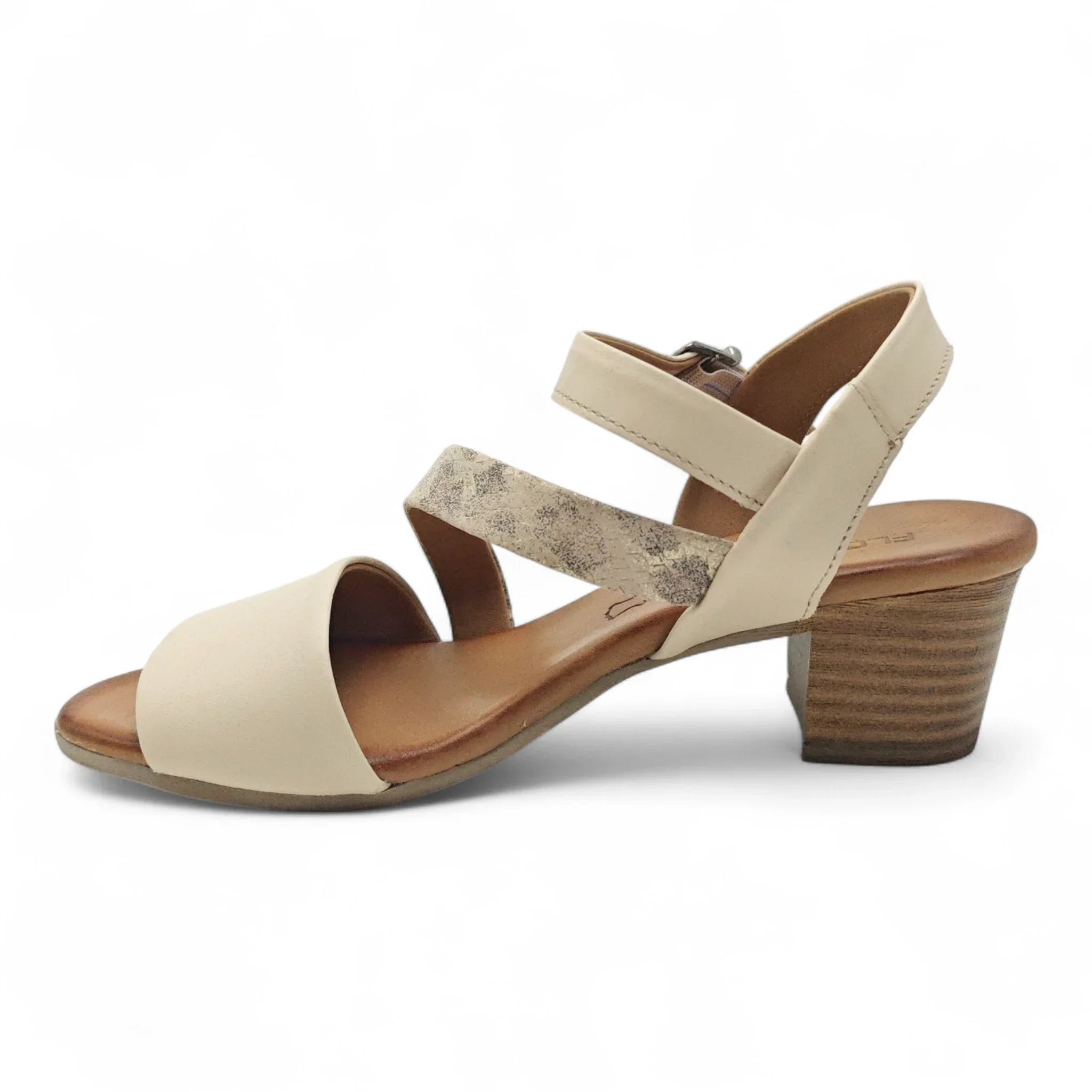 Ballerins sandale sa remenom za gležanj na blok štiklu 7225 - Obuća Monah