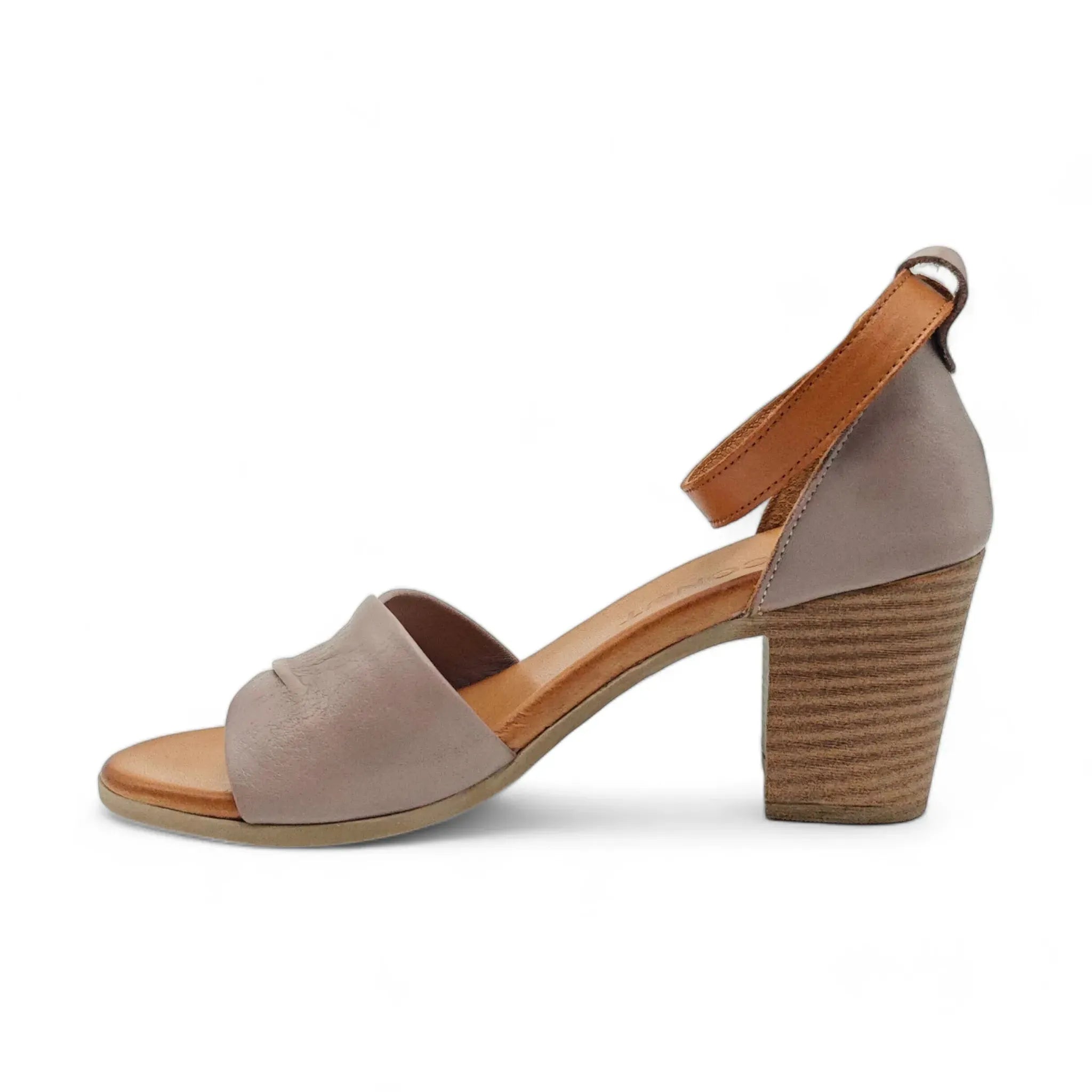 Coconut sandale sa slingback zglobnim remenom na blok štiklu 0177 - Obuća Monah