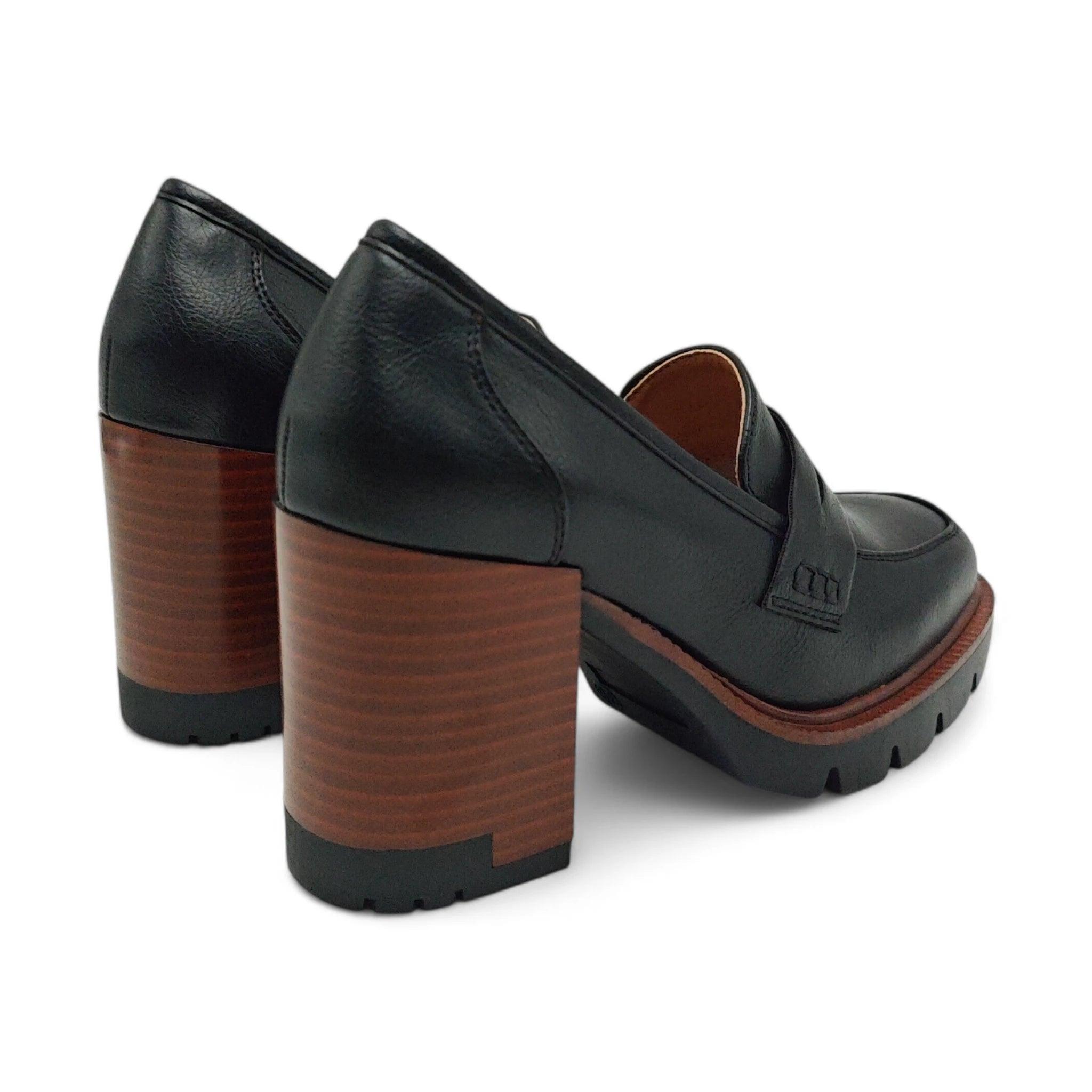 Emelie Strandberg klasične loafersice na blok štiklu 2414 - Obuća Monah