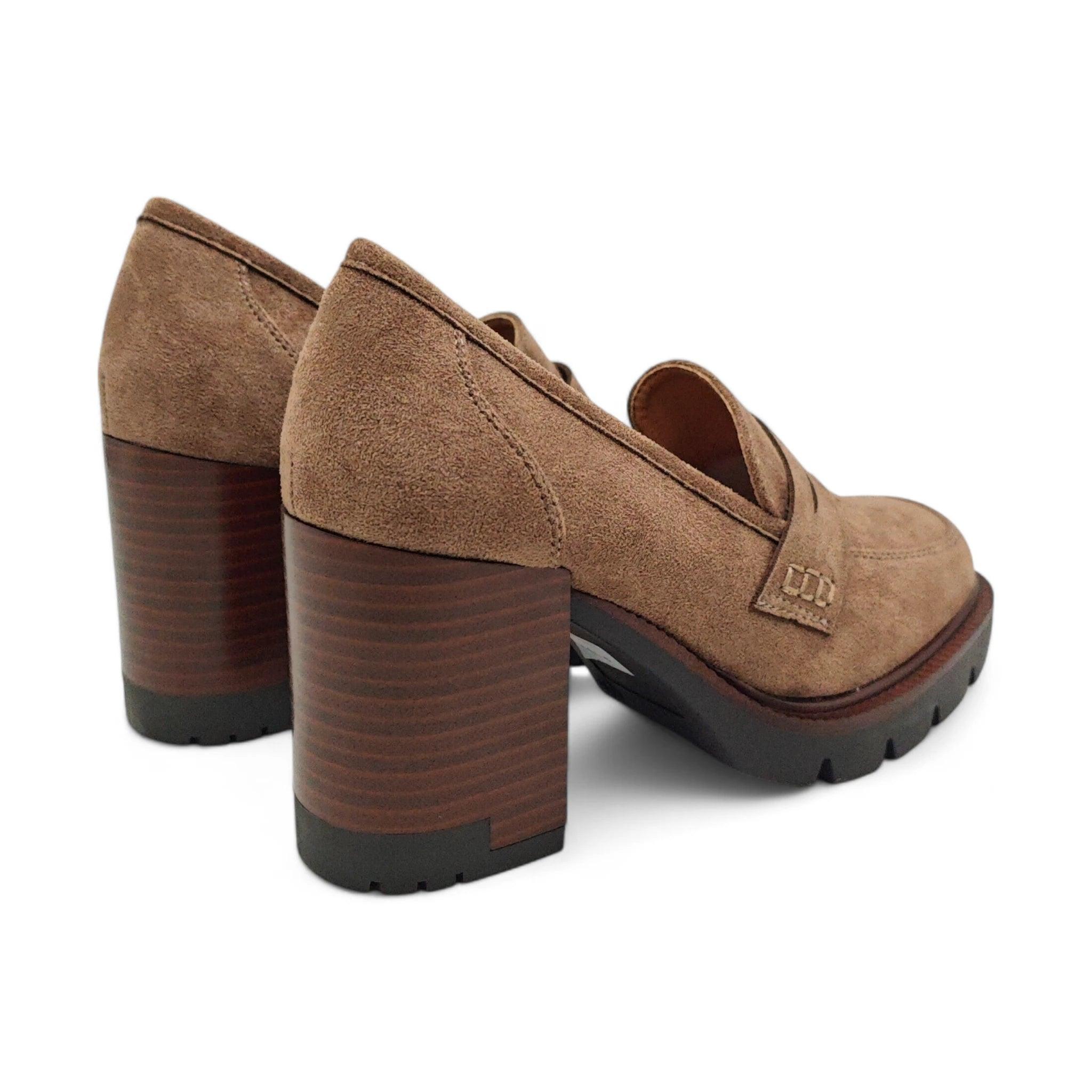 Emelie Strandberg klasične loafersice na blok štiklu 2414 - Obuća Monah
